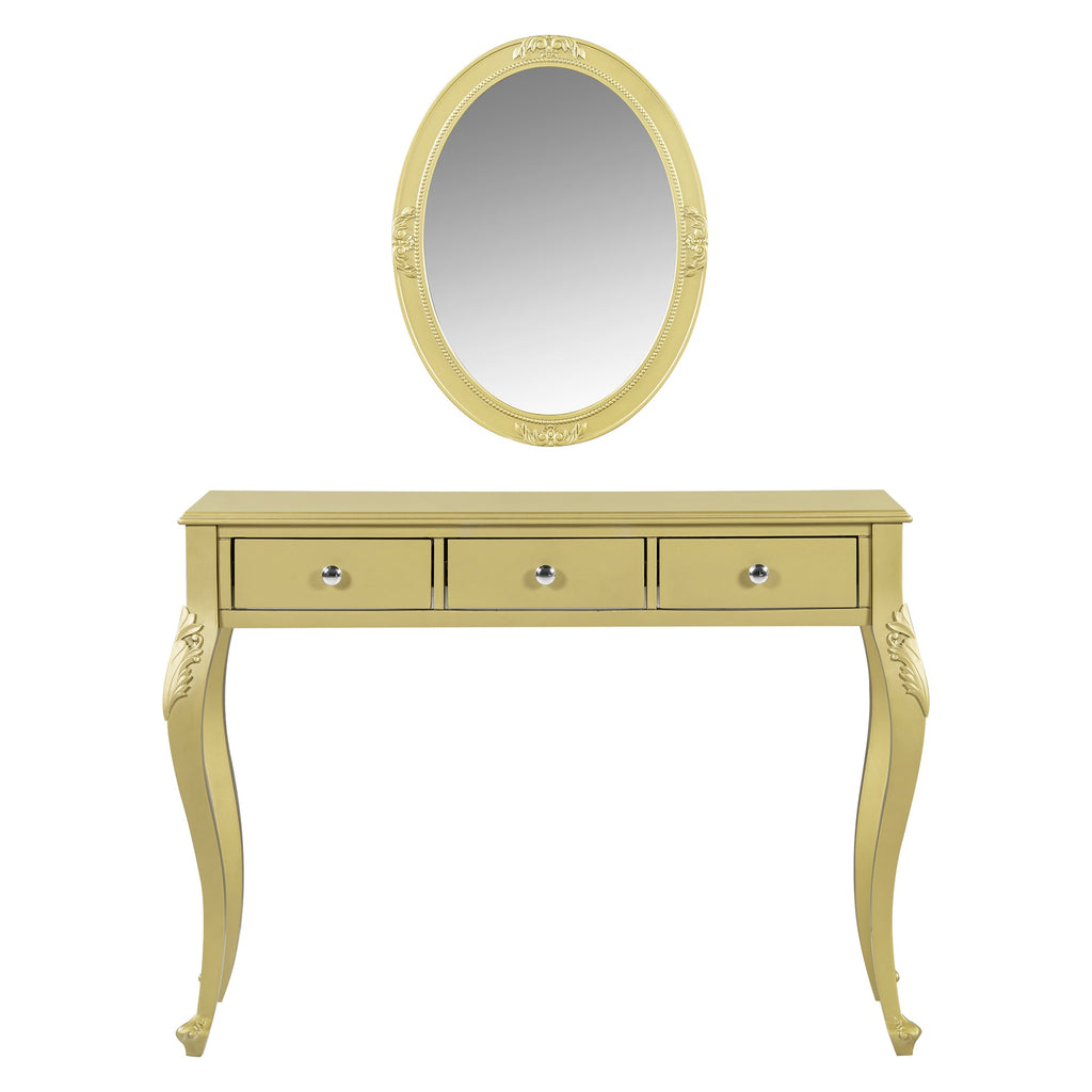 Luxury Makeup Vanity Desk with Oval Mirror
