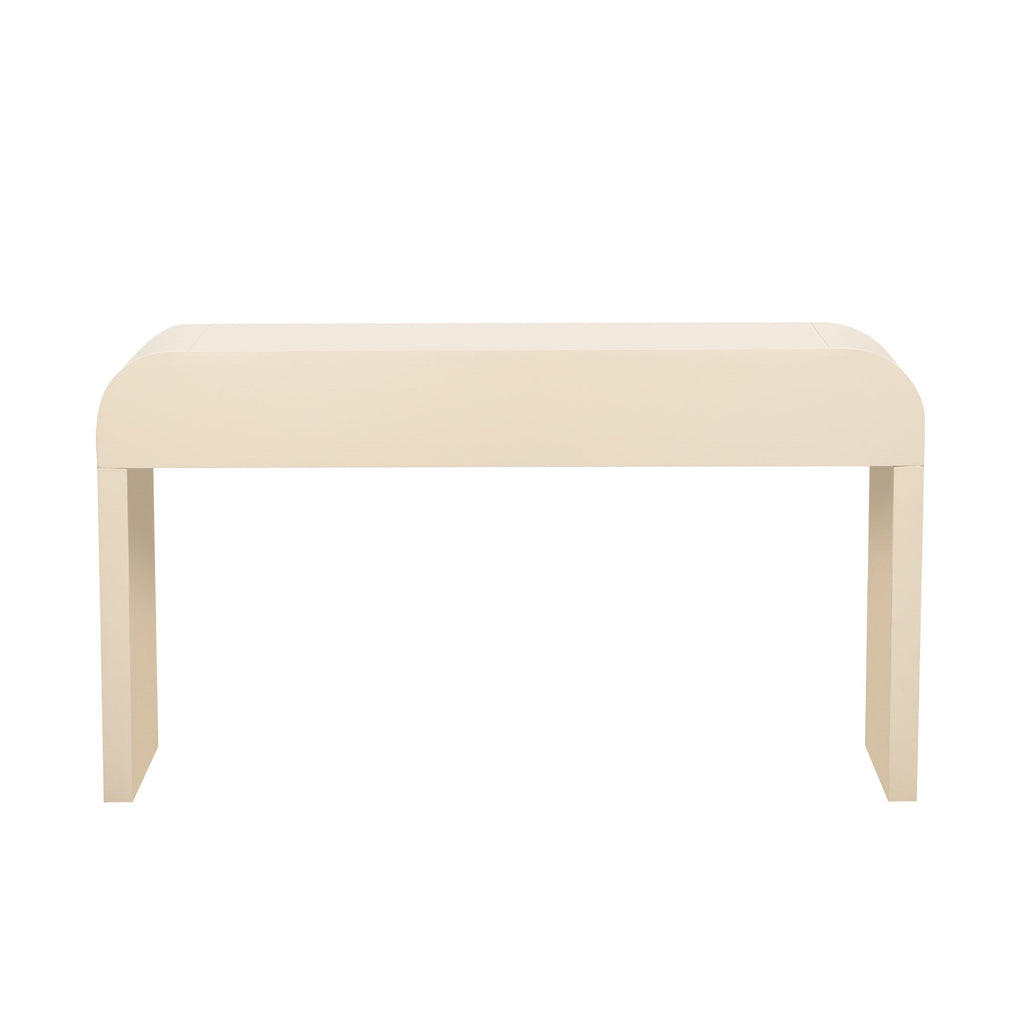 Modern Console Fluted Entryway Table with Rounded Silhouette