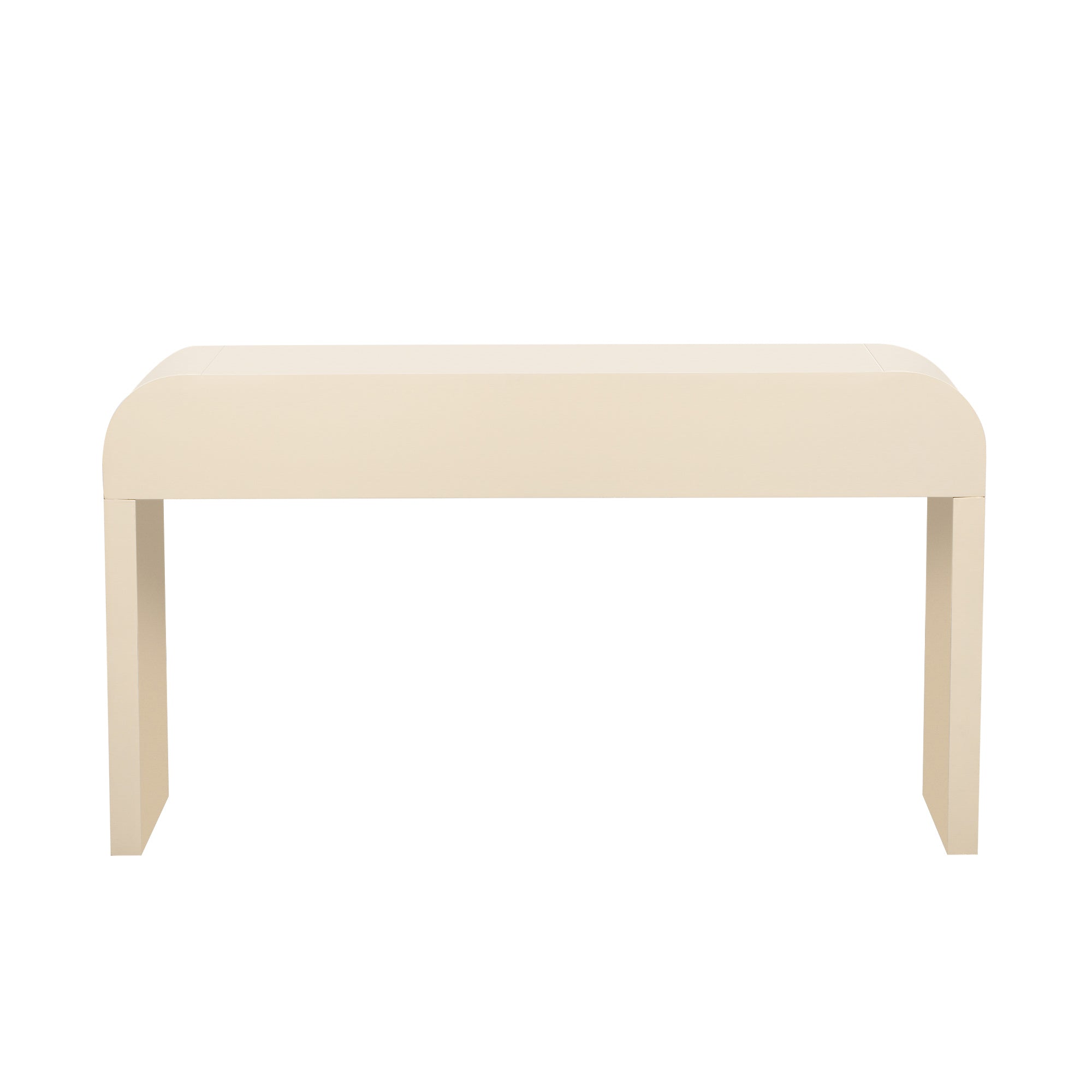 Modern Console Fluted Entryway Table with Rounded Silhouette