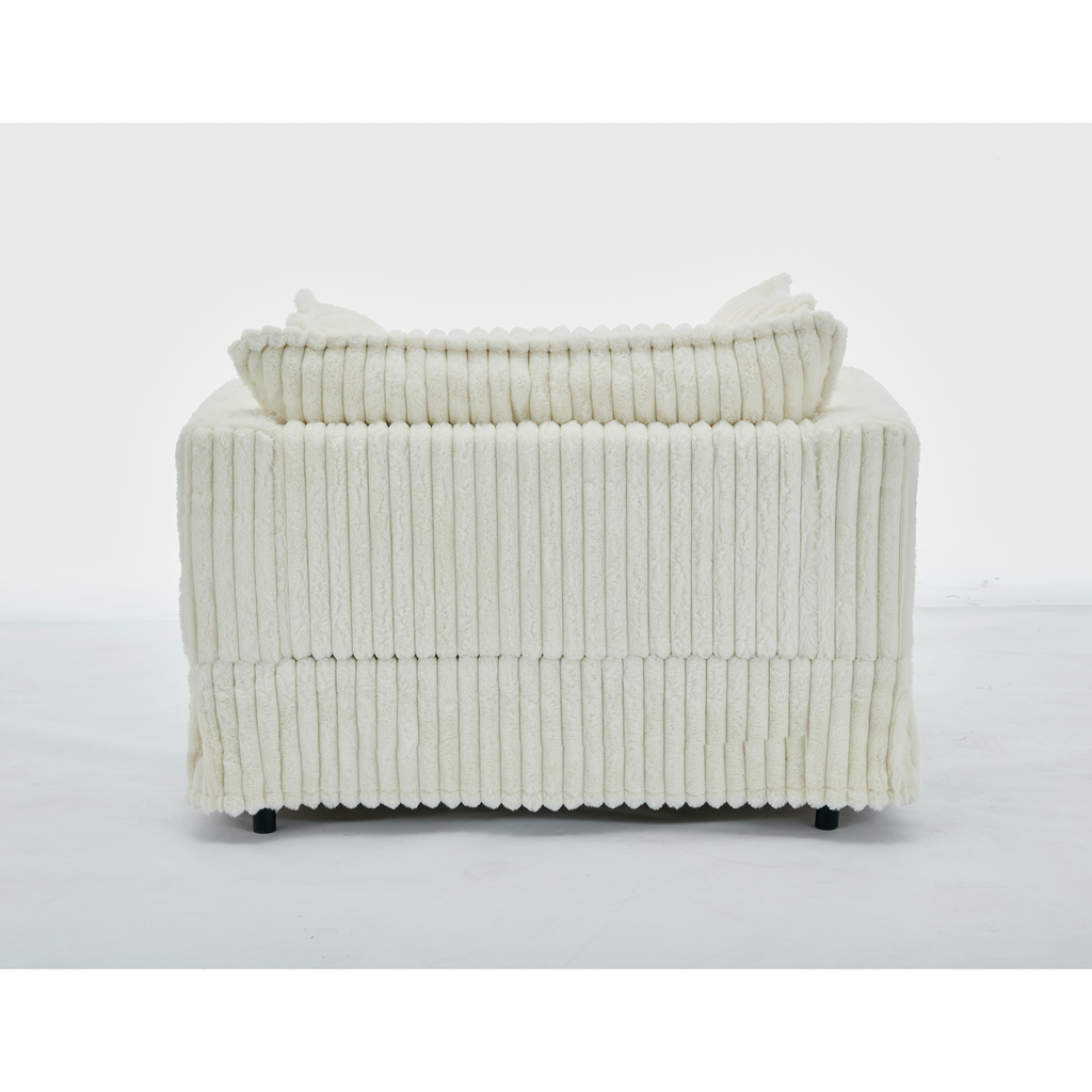47.7'' Oversized Corduroy Chaise Longue with Ottoman