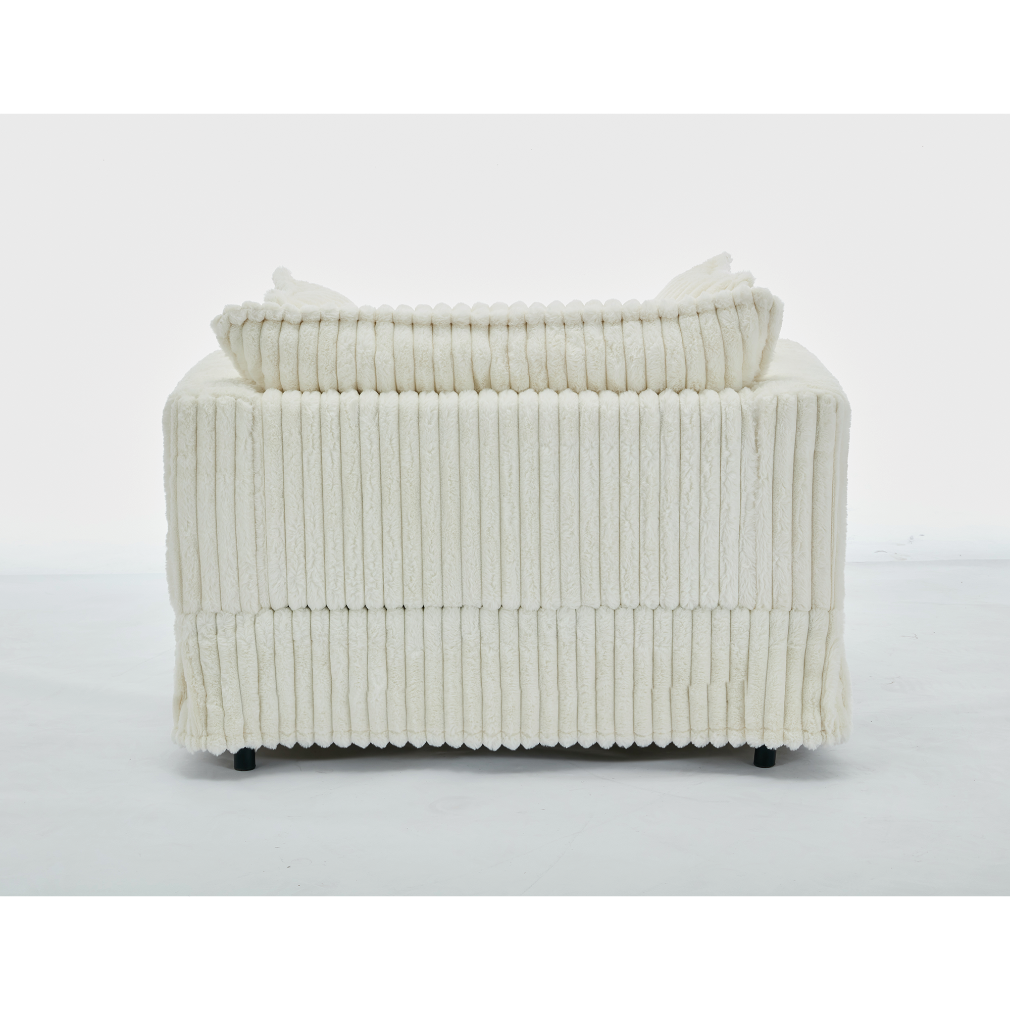 47.7'' Oversized Corduroy Chaise Longue with Ottoman