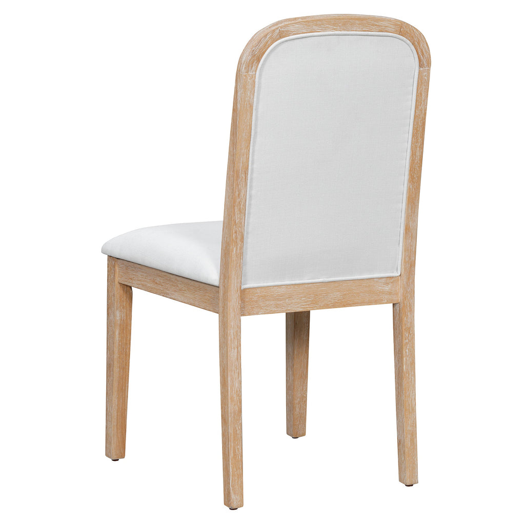 Vintage Extendable Dining Table Set with 4 Upholstered Chairs