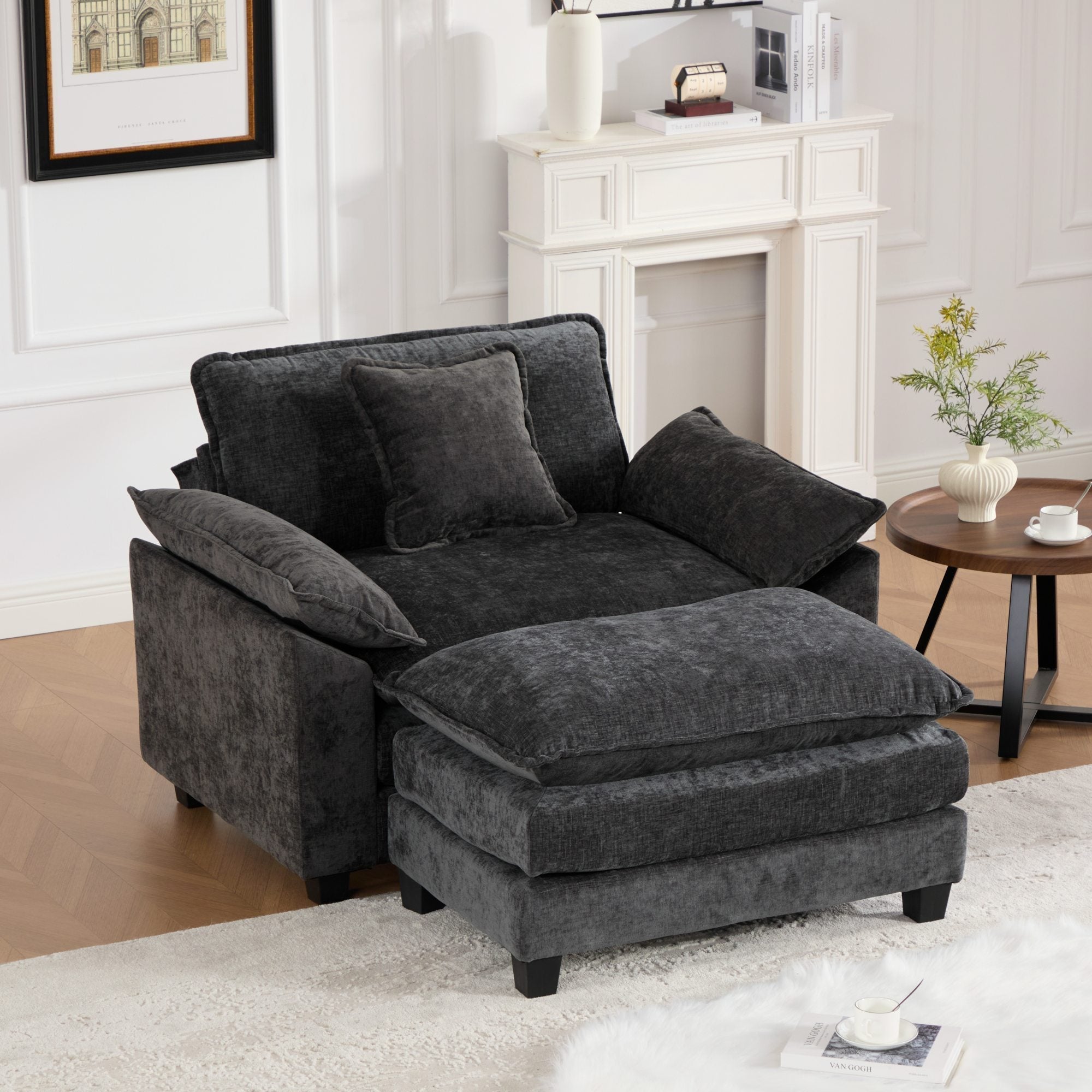 Modern Sectional Cloud Sofa Single Seat (Ottoman is Not Included)