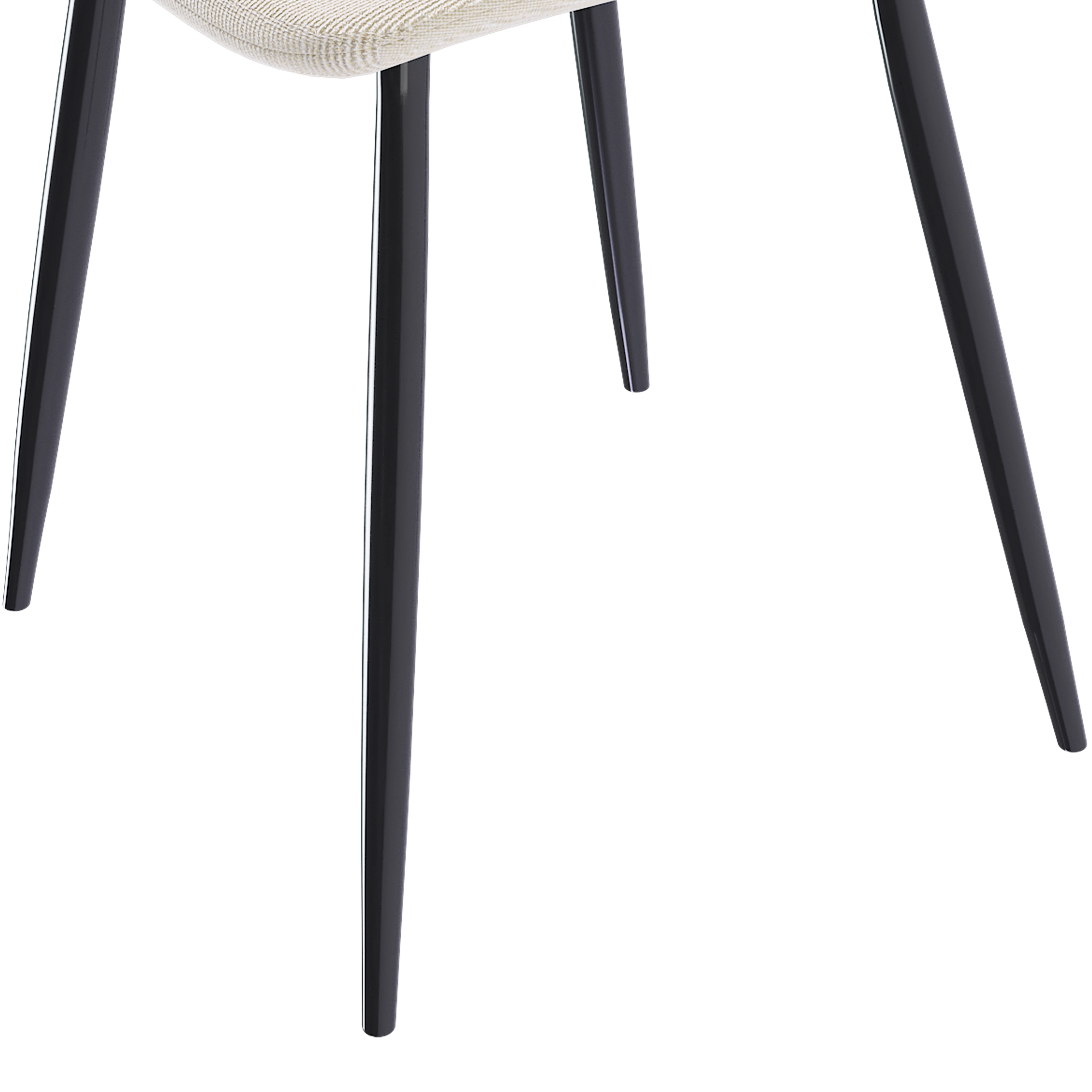 Modern Knit Fabric Dining Chairs with Iron Legs (Set of 4)