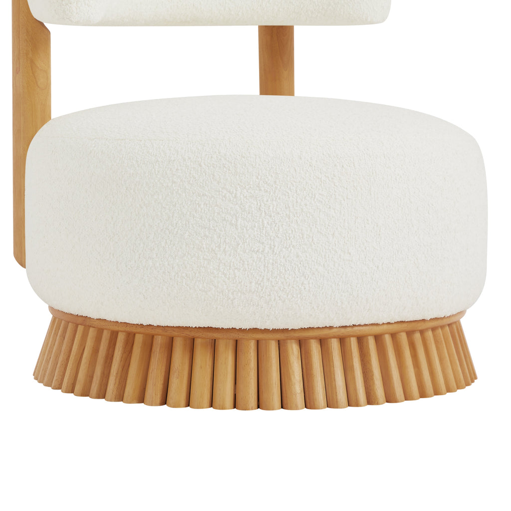 Modern Armless Chair with Wooden Base Featuring Thatched Roof Rod Design