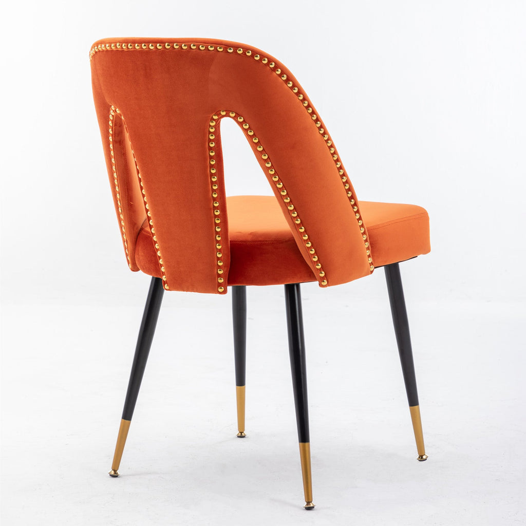 Modern Velvet Upholstered Dining Chair (Set of 2)