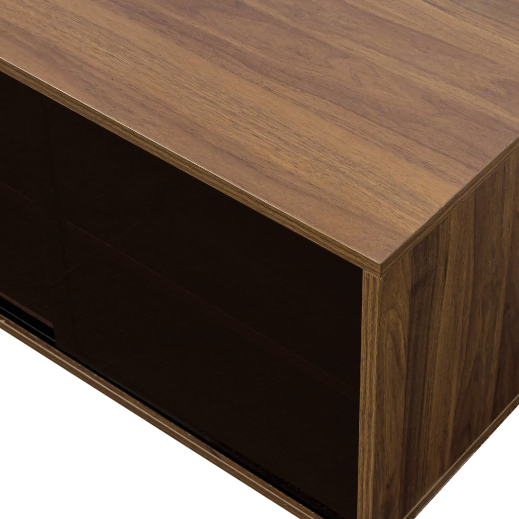 Walnut Stackable Mounted Storage Cabinet+ Glass Option