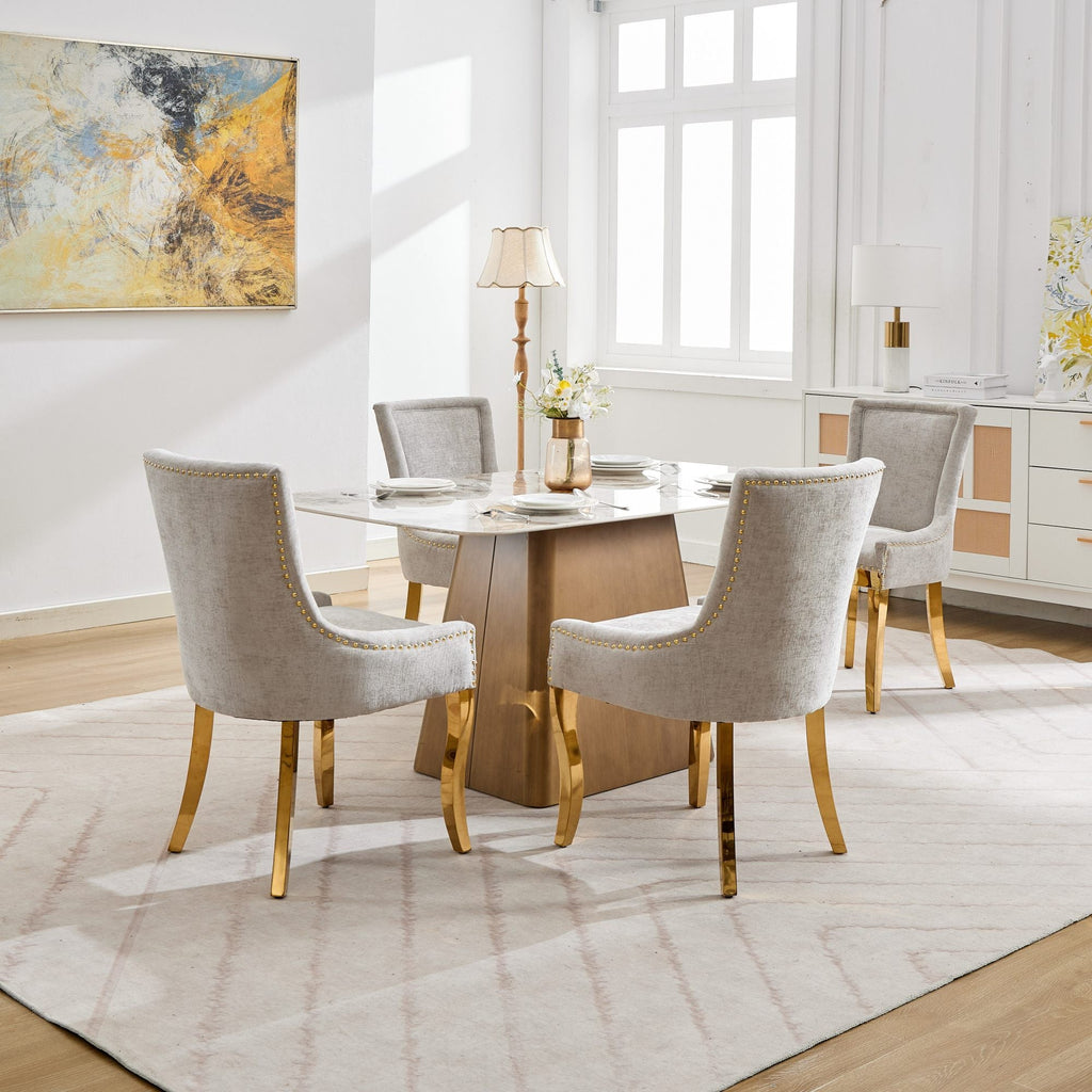 Modern Style Chenille Dining Chairs (Set of 2)