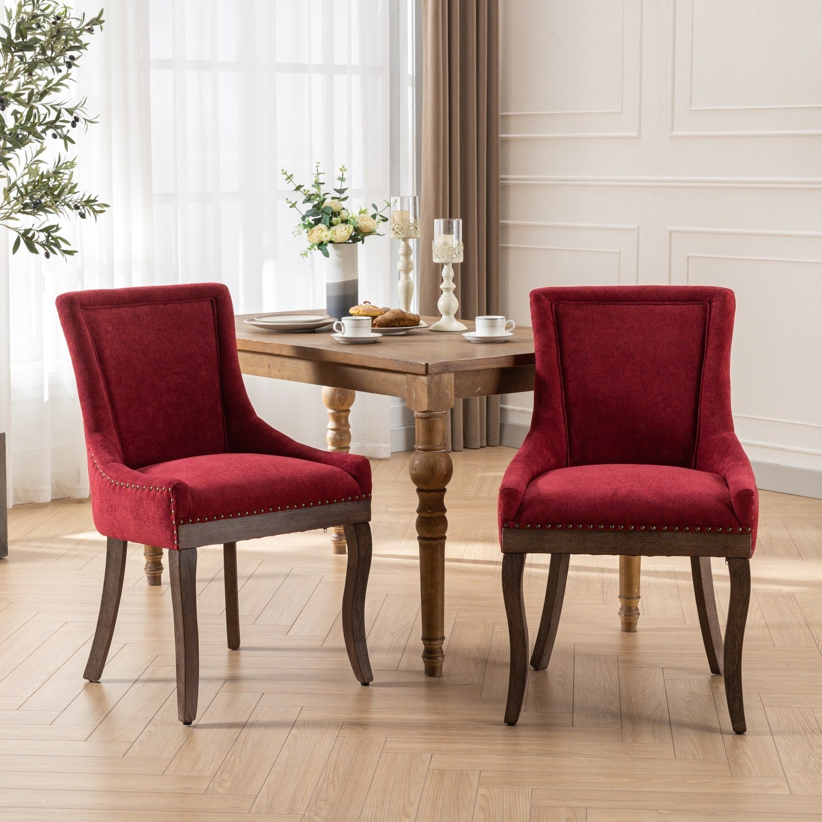 Ultra Side Thickened Fabric Dining Chair (Set of 2)