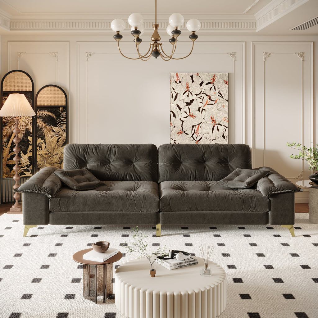 104.7 ' Modern 4-Seat Cloud Sofa with Wide Removable Armrests