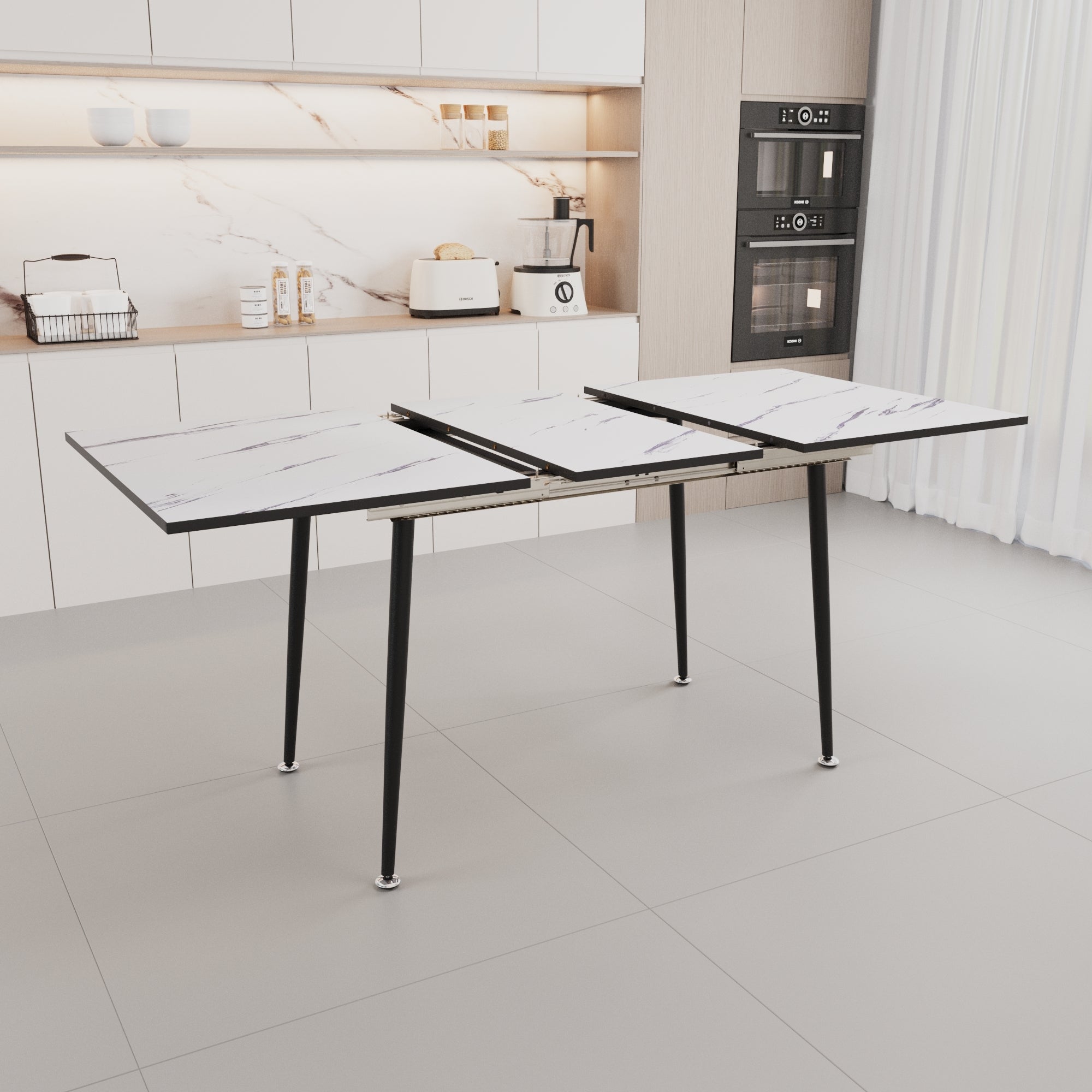 47'-63' Expandable Dining Table and Chair Set