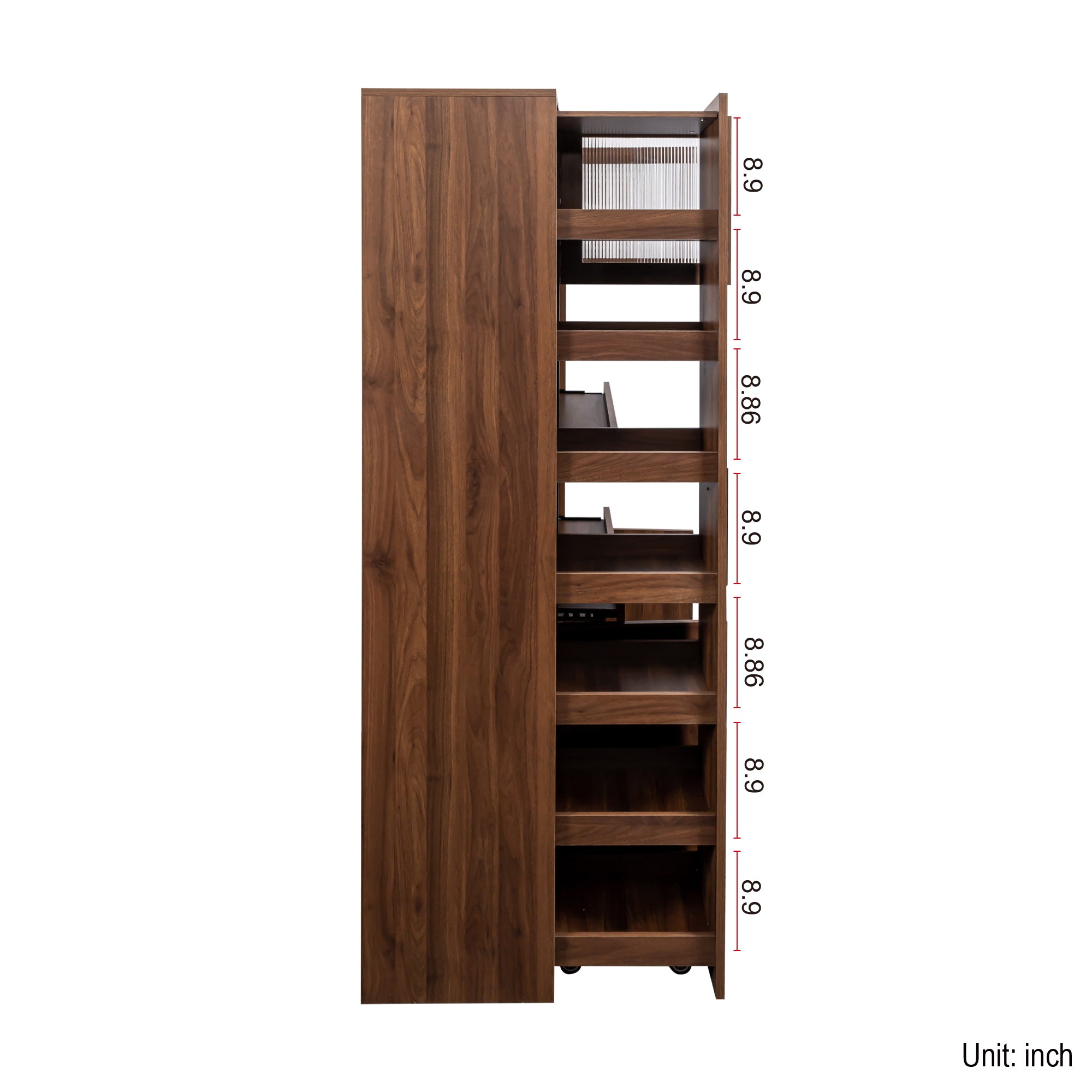Farmhouse Pantry Organizers Cabinet with 4 Doors