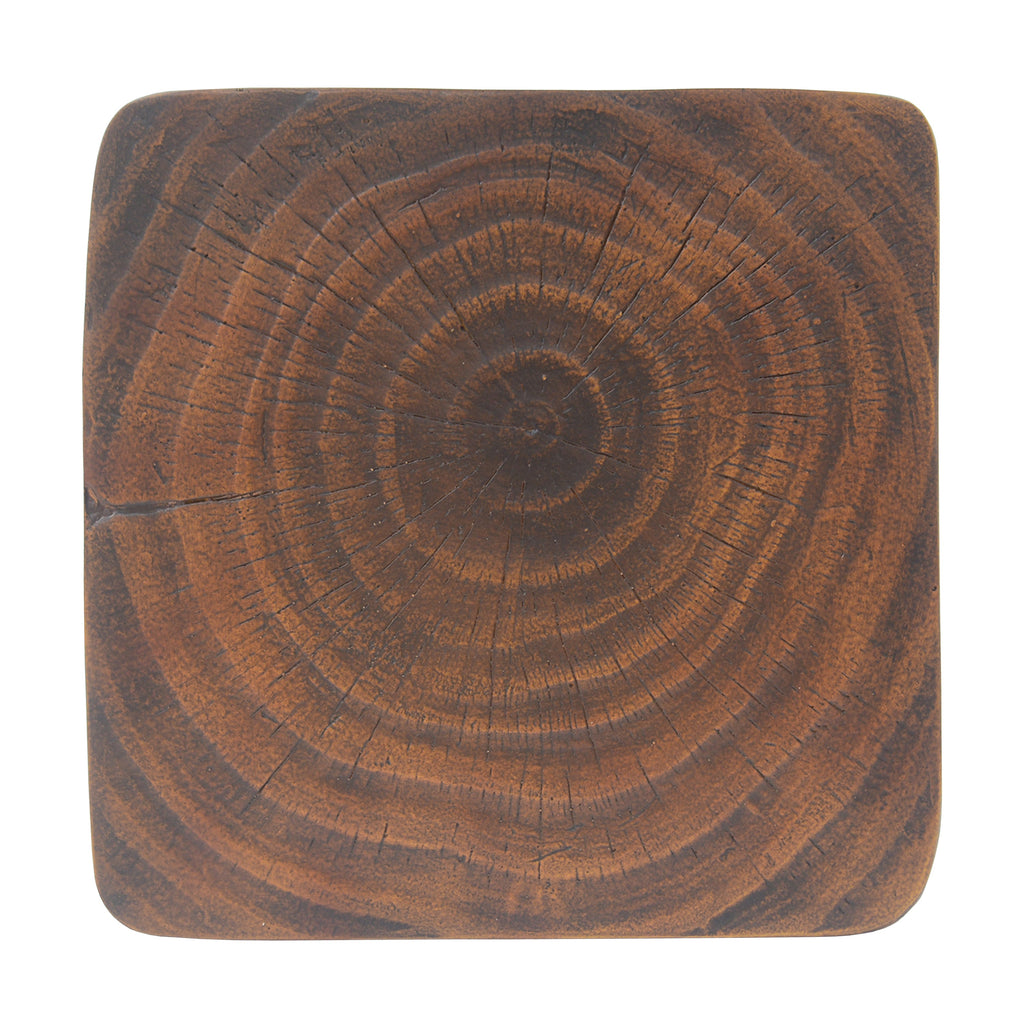 Twist Shape Side Table with Wood-like Texture