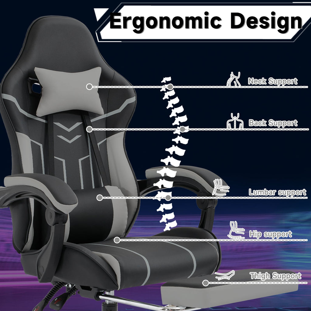 Gaming chair Computer chair Ergonomic chair footrest Office chair lumbarbackrest