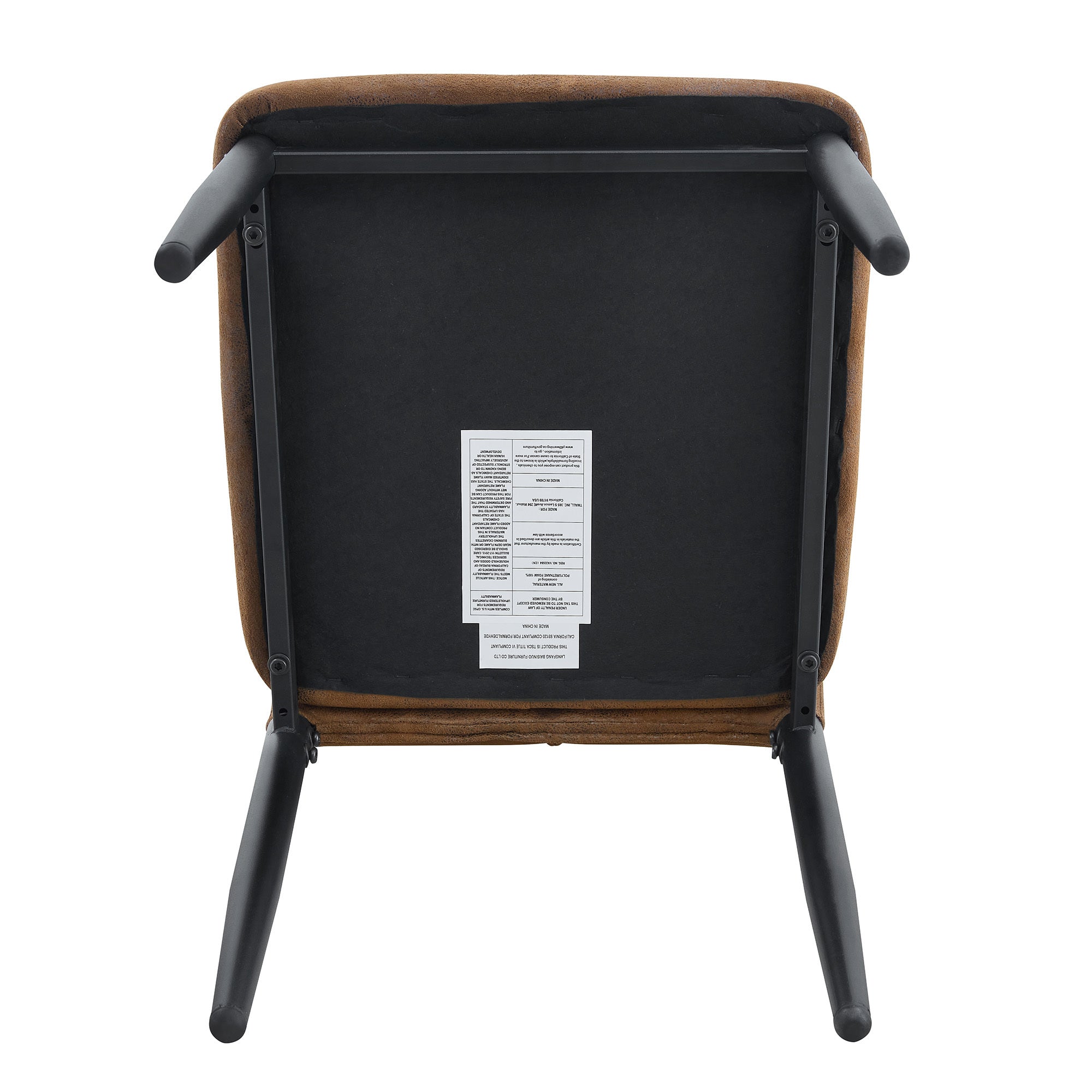 Brown Black Dining Chairs with Shell (Set of 4)