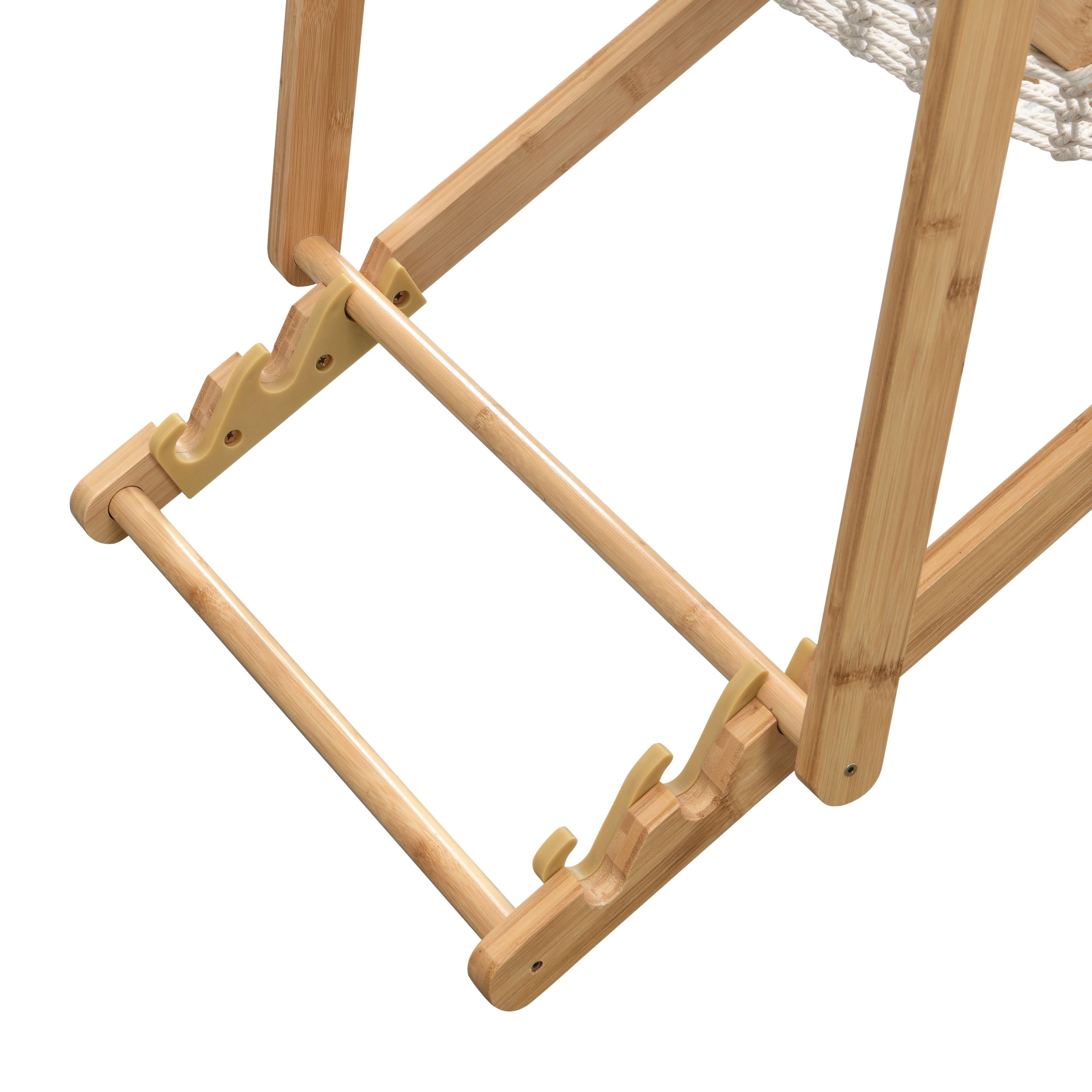 Natural Bamboo Weaving Chair Set with Handwoven Rope for Patio and Living Spaces