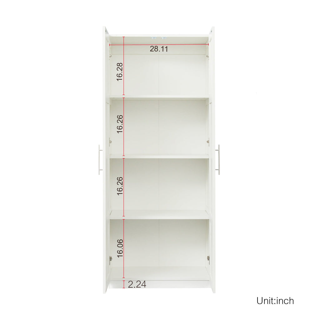 Kitchen Pantry Storage Cabinets with 2 Door and 3  Shelves
