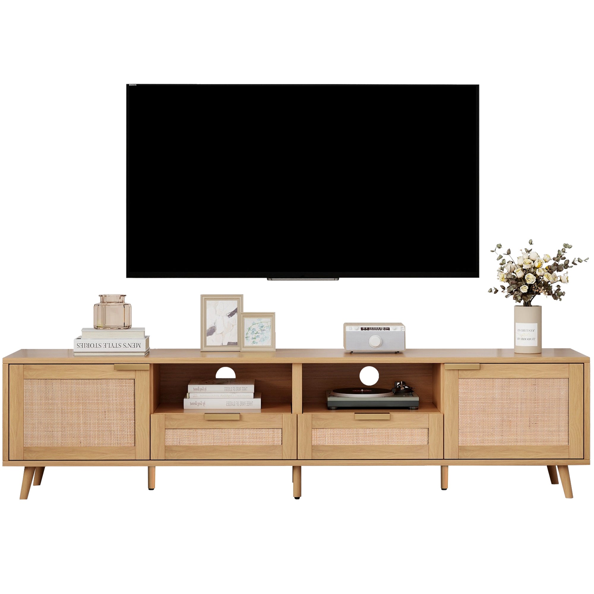Modern Rattan TV Stand for TVs