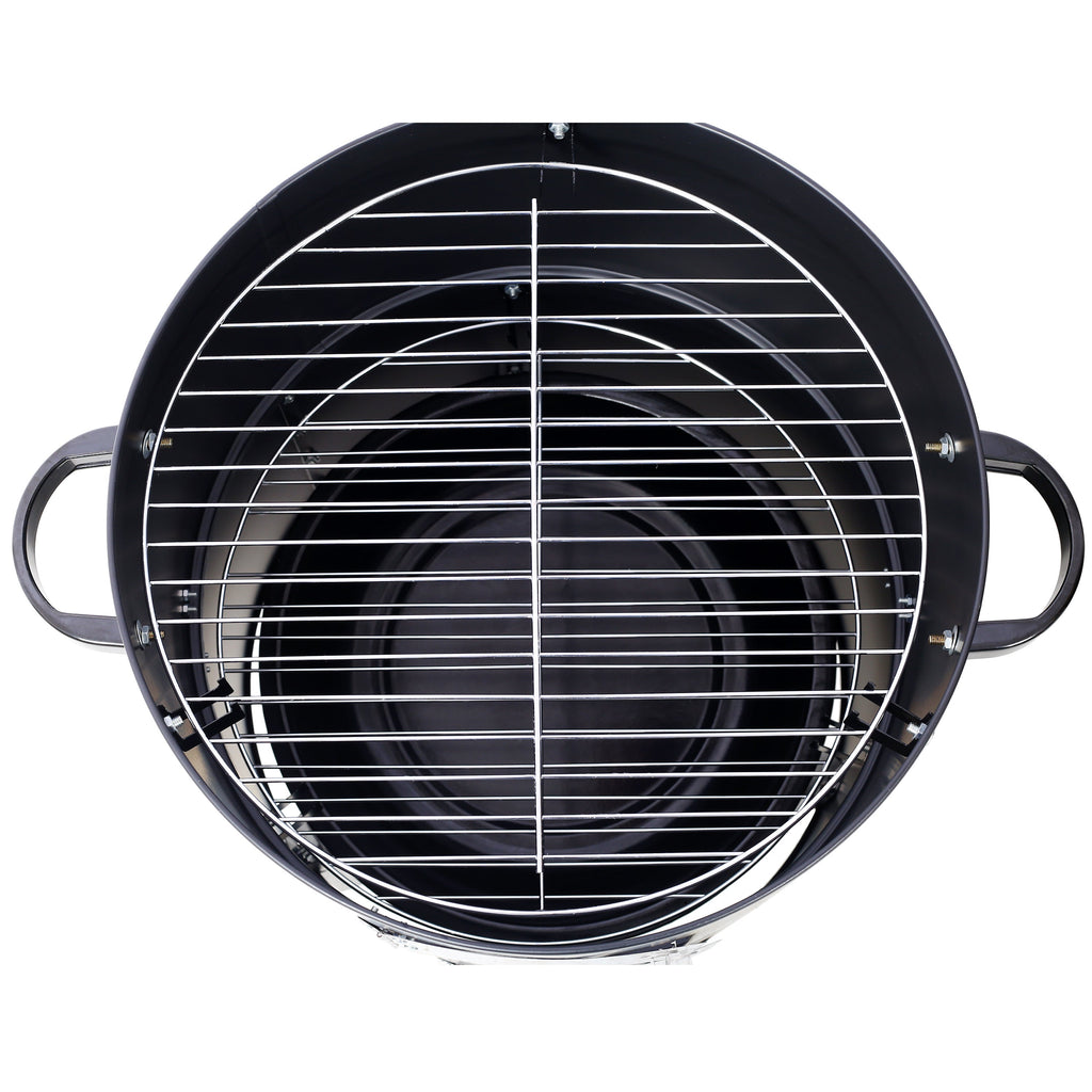 17 Inch Steel Charcoal Smoker Heavy Duty BBQ Grill Outdoor Cooking Black