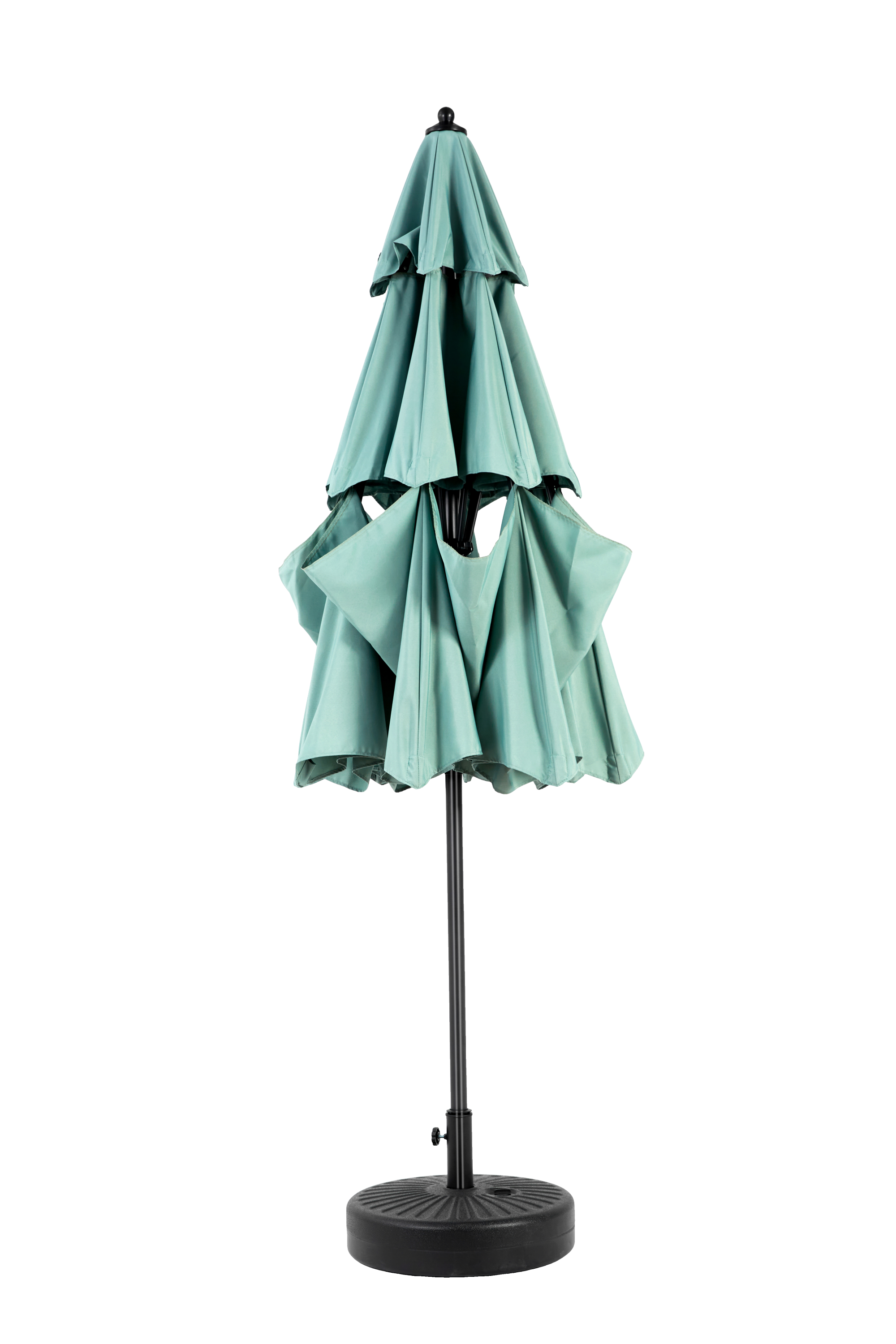 10ft 3-Tier Aluminium Patio Umbrella with Auto-Tilt (No Base)