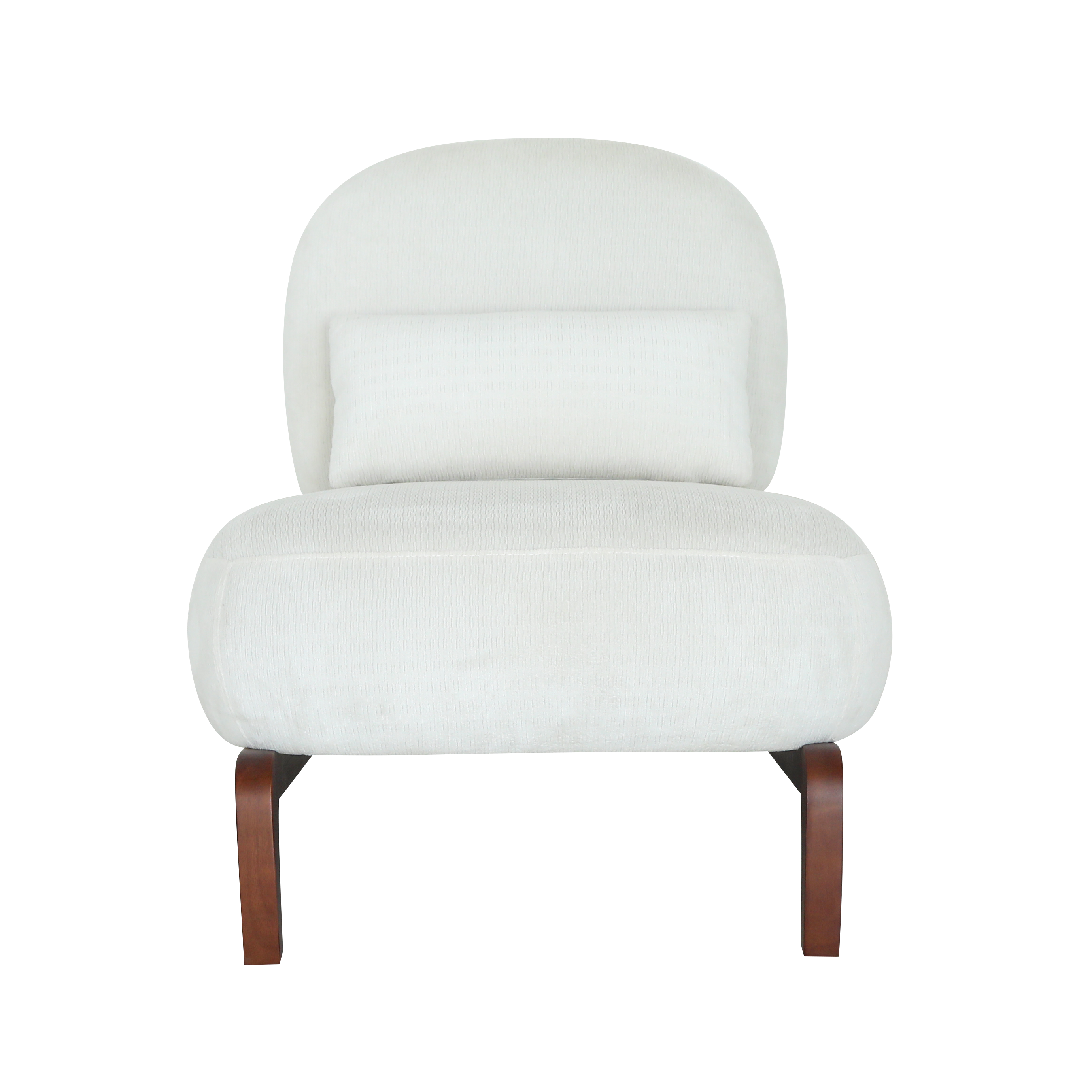 Velvet Accent Chair with Solid Wood Legs
