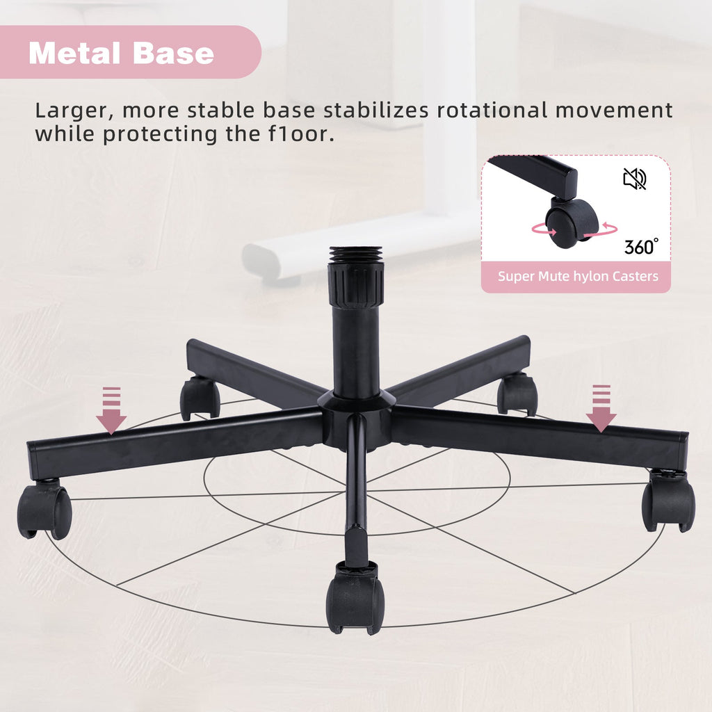 Criss Cross Armless Office Chair with Wheels