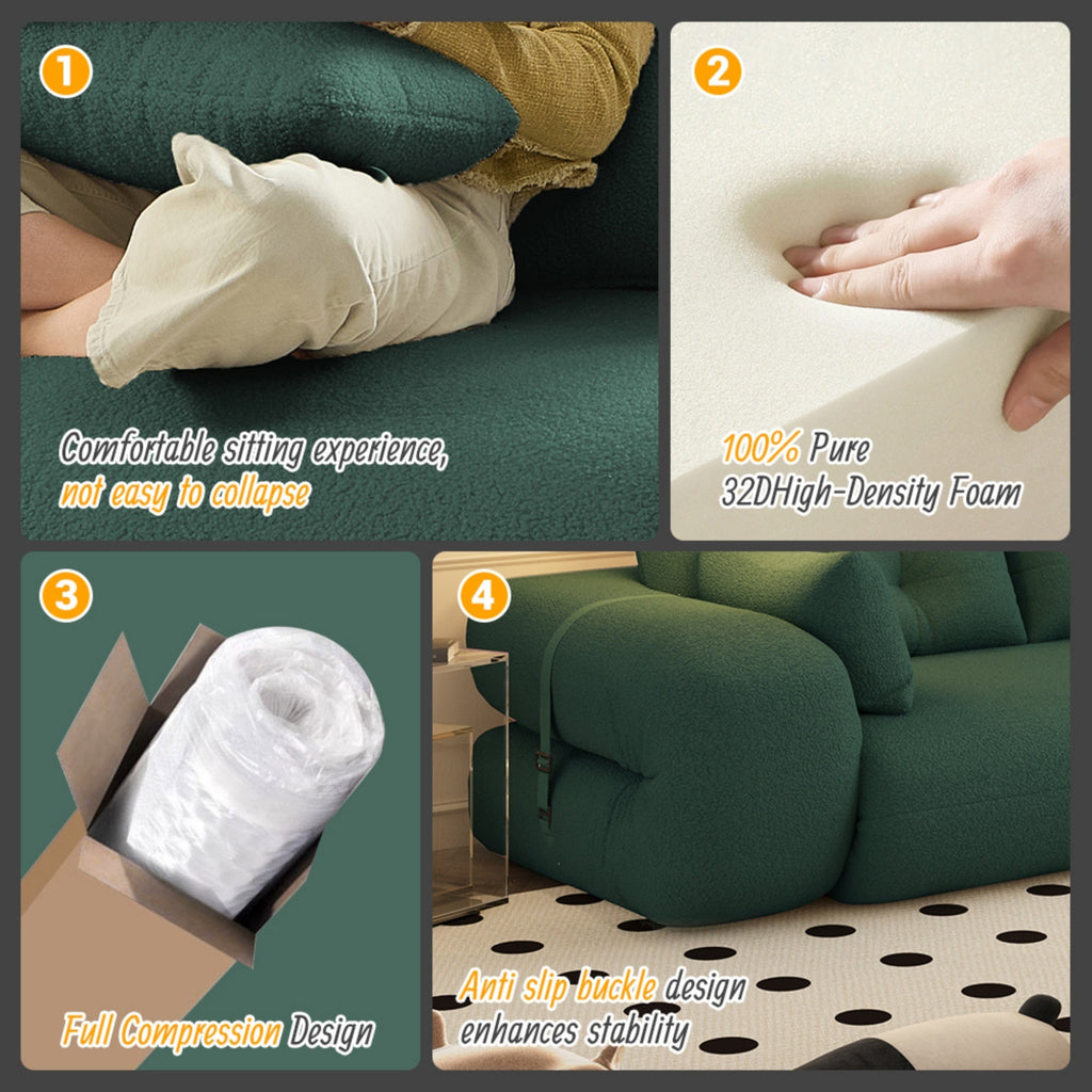 78.7 ' Multi-Functional Teddy Foldable Sofa Bed
