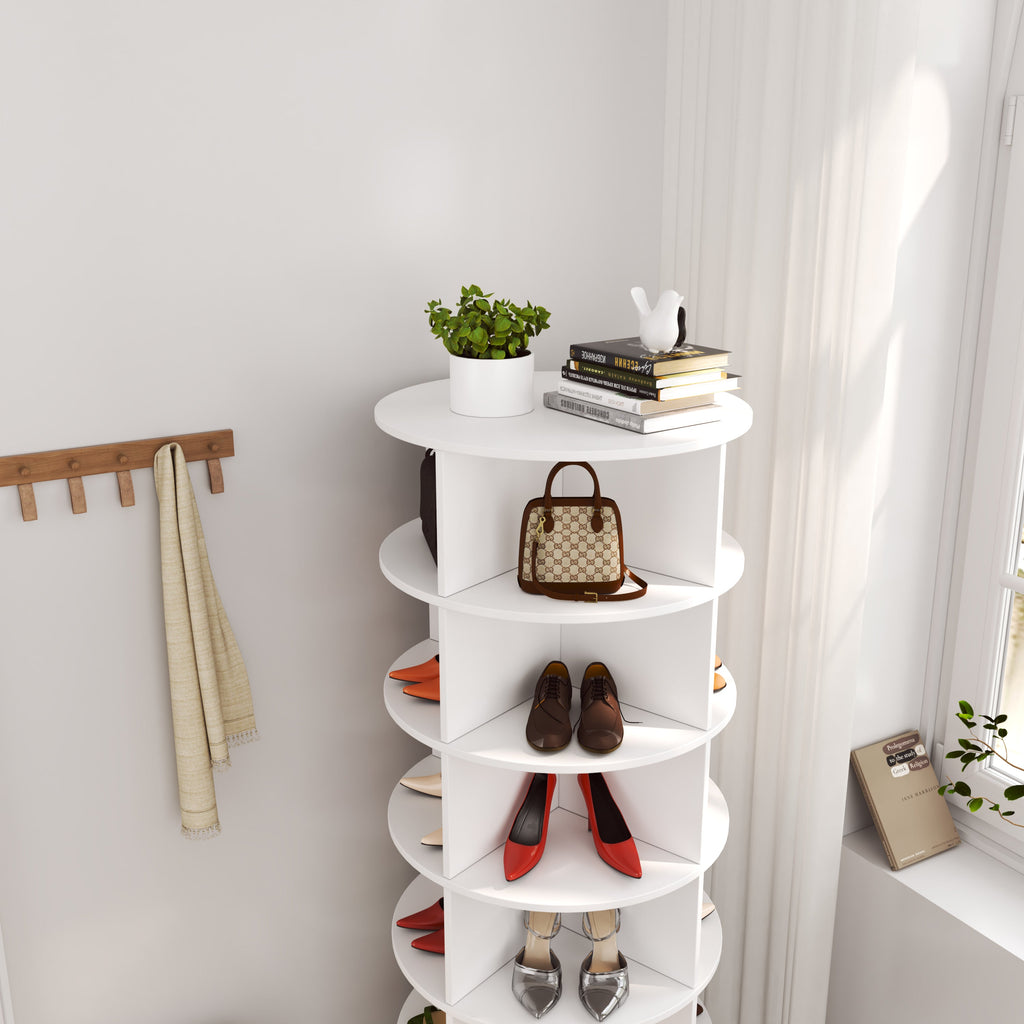 Modern 360° Rotating Shoe Cabinet 6/7 Layers Space Saver
