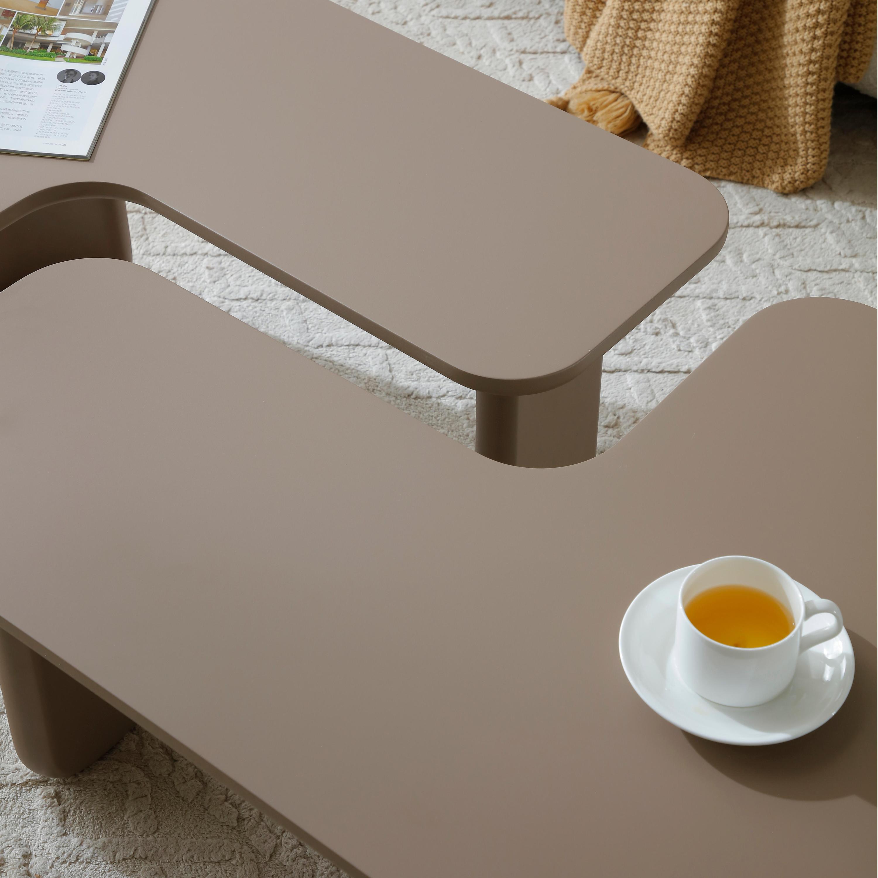 35.43' L-Shape Modern Coffee Table