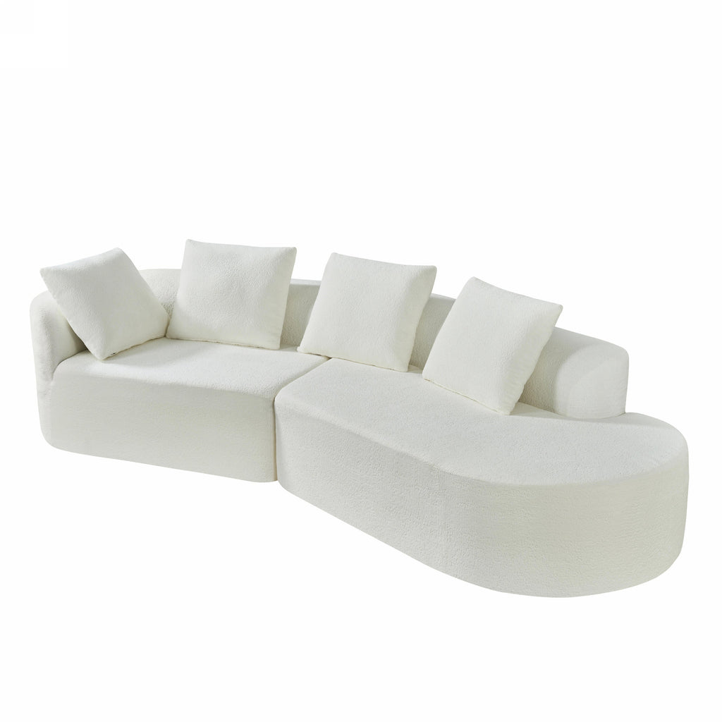 116' Modern Curved Sectional Sofa for Living Room