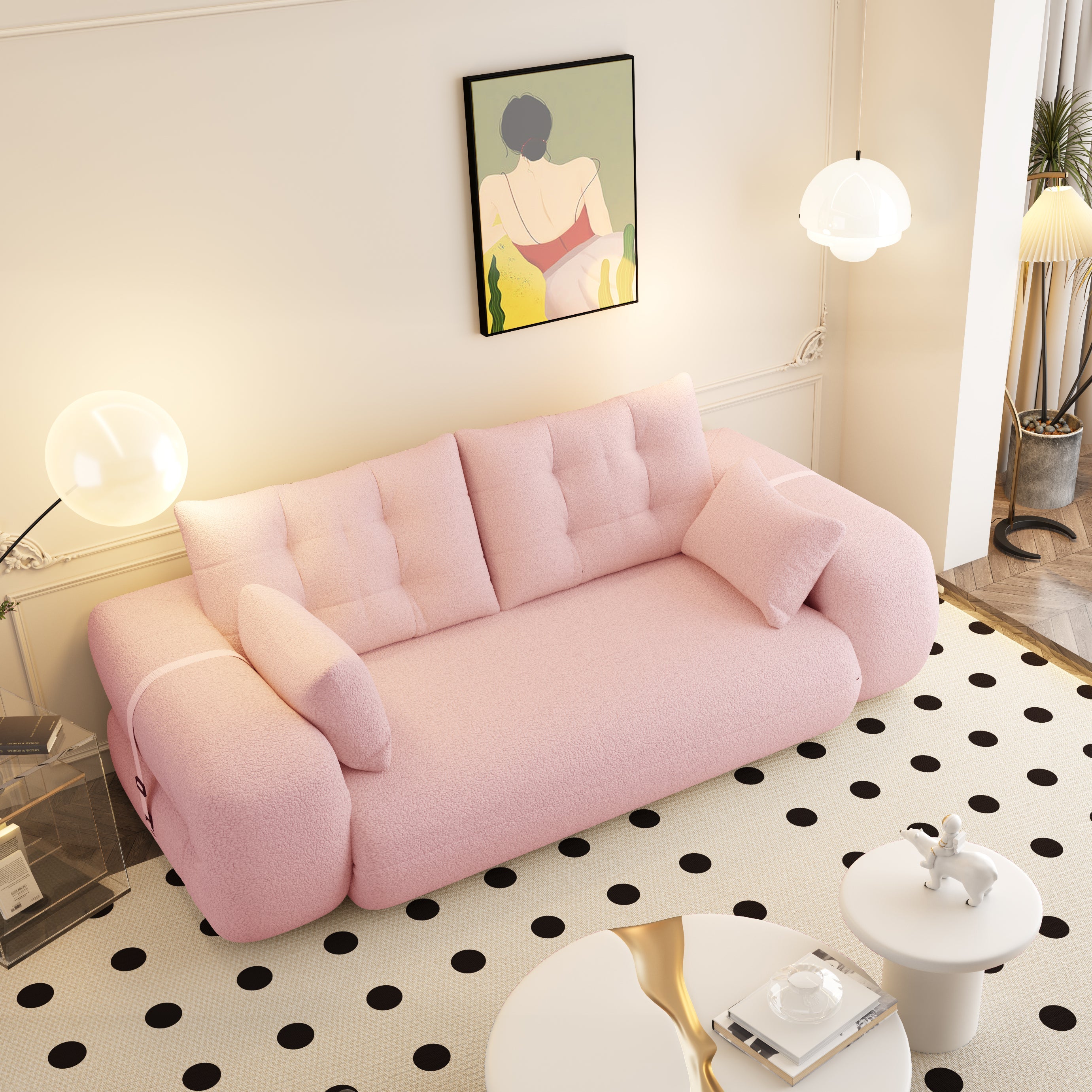 78.7 ' Multi-Functional Teddy Foldable Sofa Bed