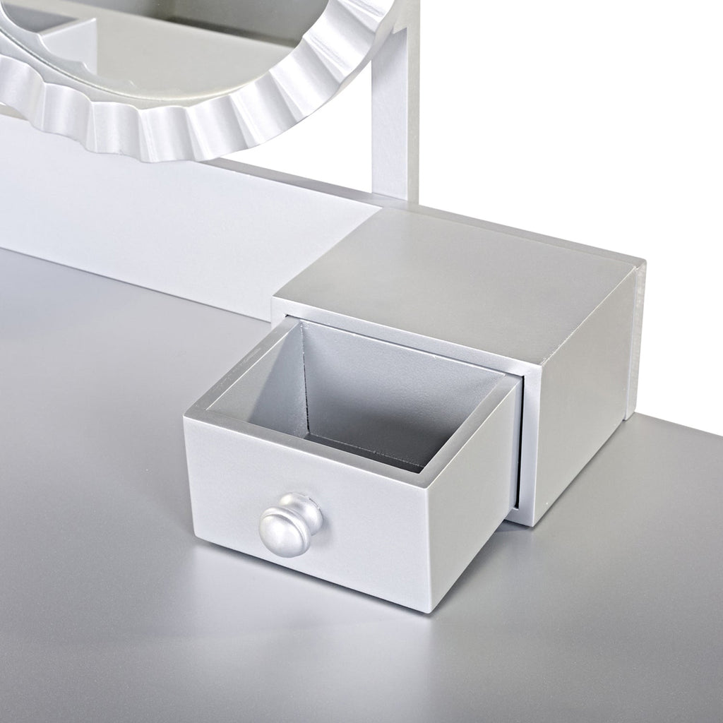 Luxury Vanity Desk with Round Mirror