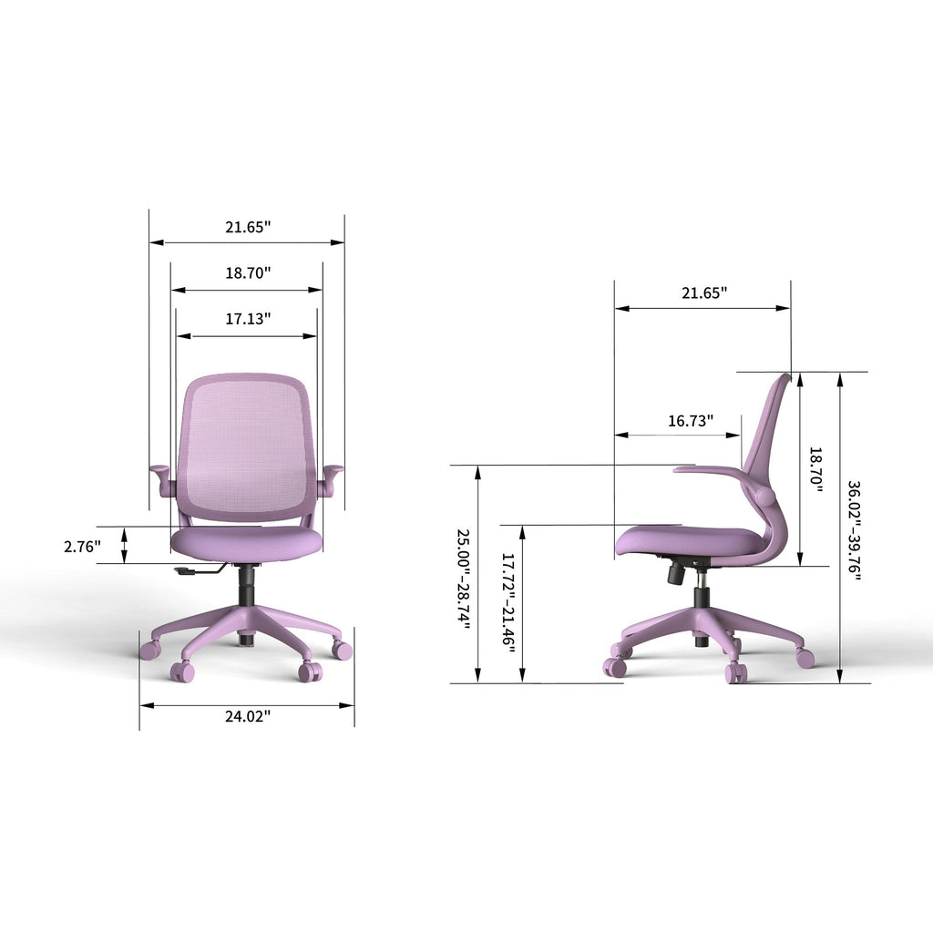 Colorful Ergonomic Office Chair with Flip-Up Armrests