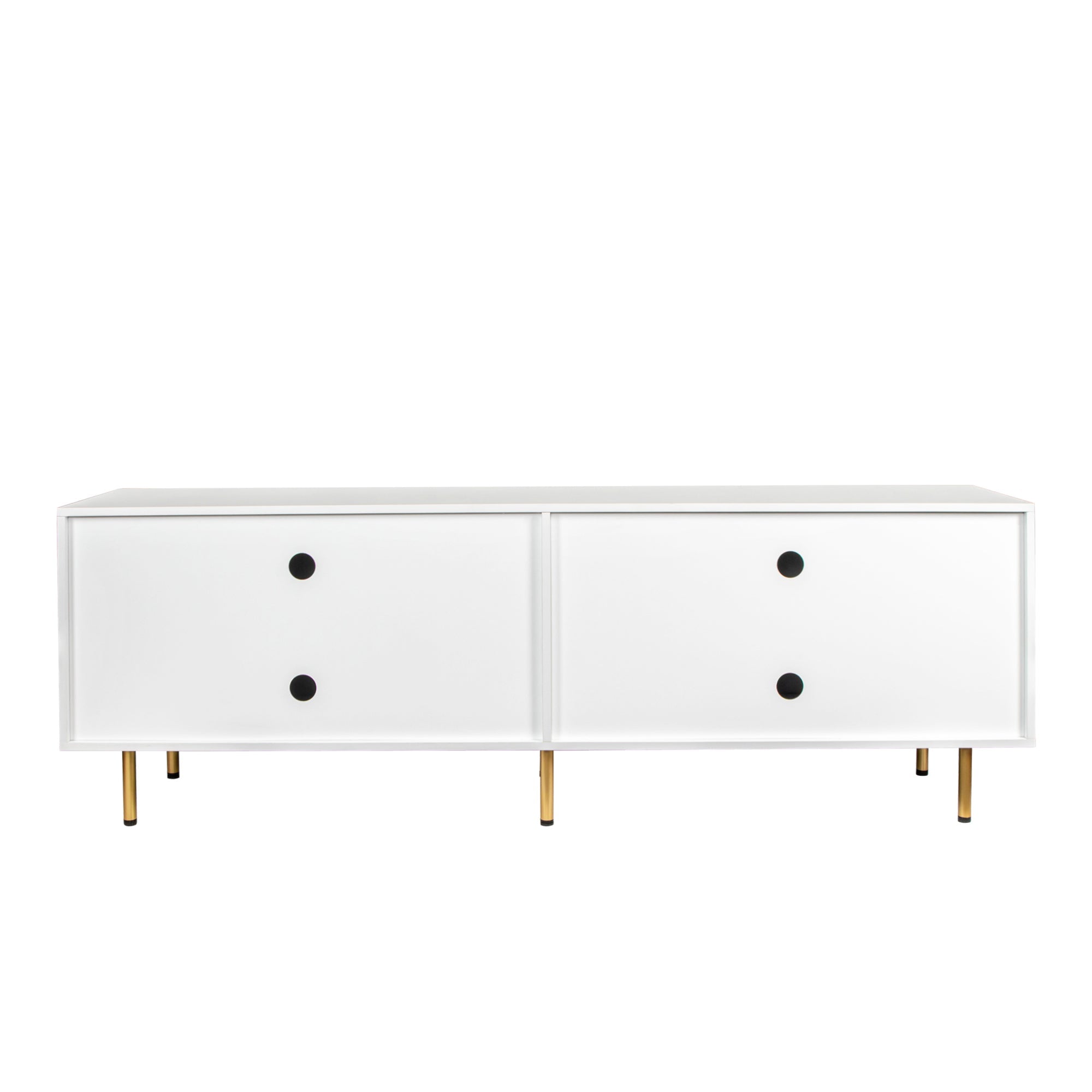Modern Warm White TV Cabinet for 80 Inch TV Stands