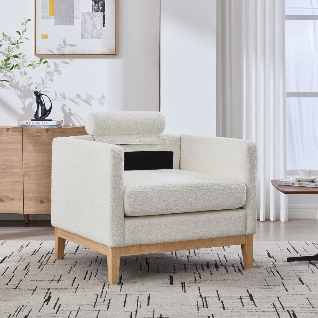 35.4' Wide Modern Farmhouse Performance Accent Sofa Chair