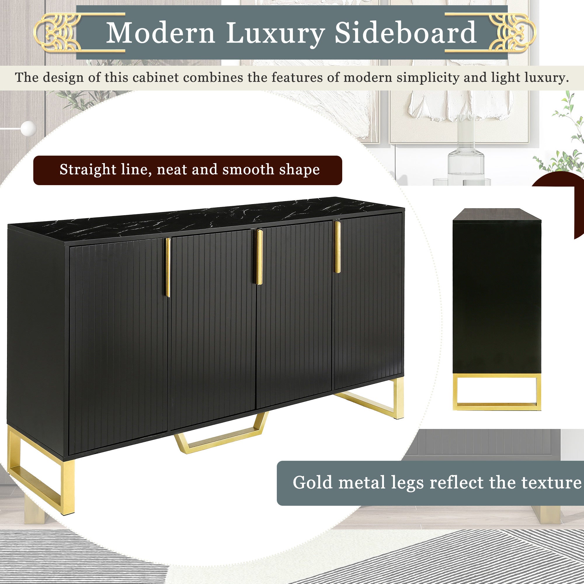 Modern Sideboard with Four Doors