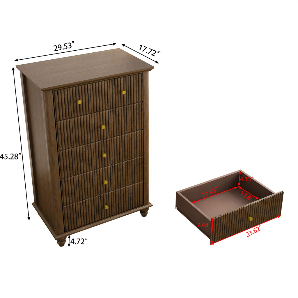 45 Inch Tall Modern Chest of Drawers