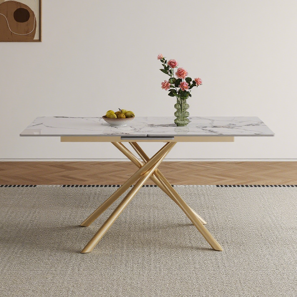 59-inch Modern rectangle Expandable Dining Table