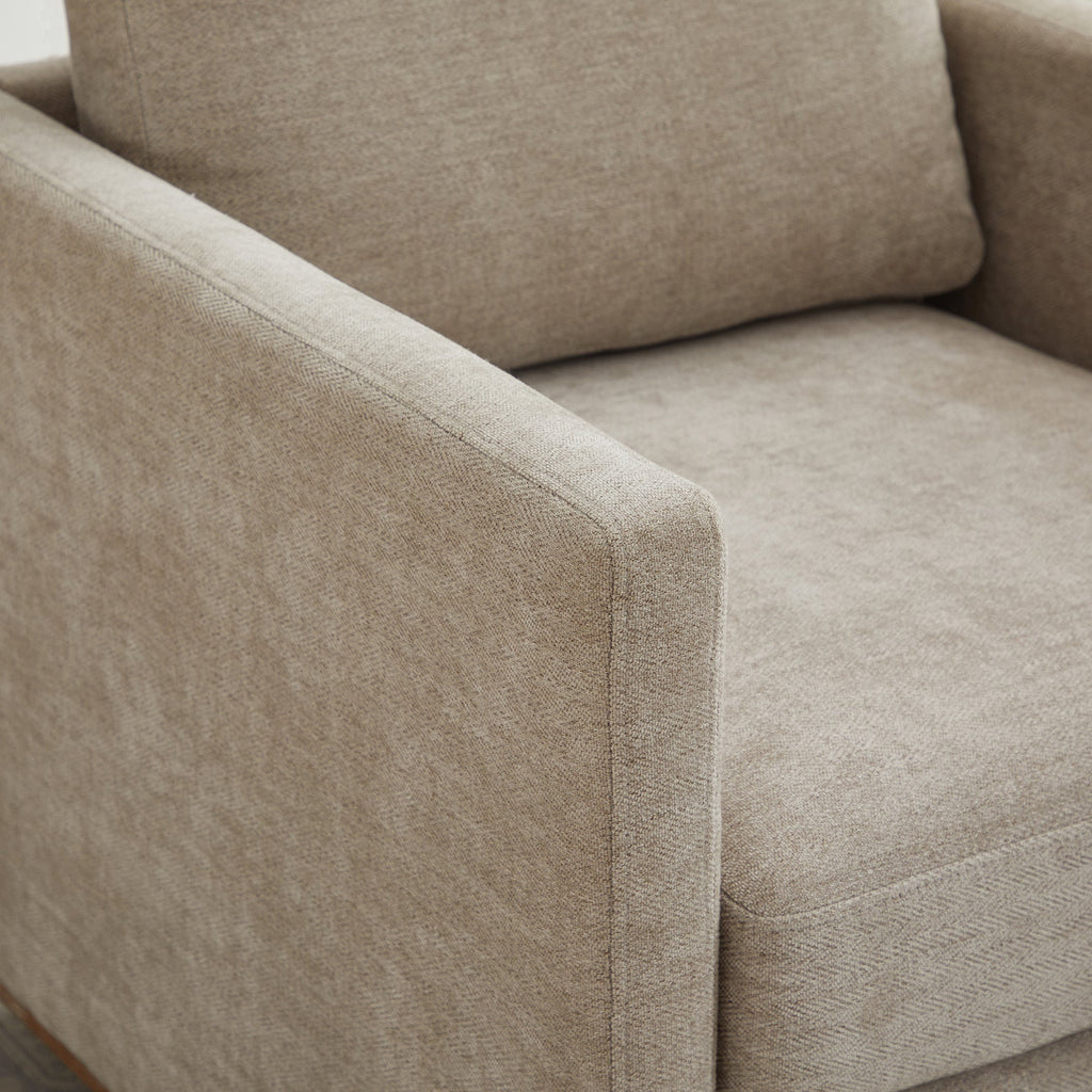 Modern Square Chenille Upholstered Swivel Accent Chair