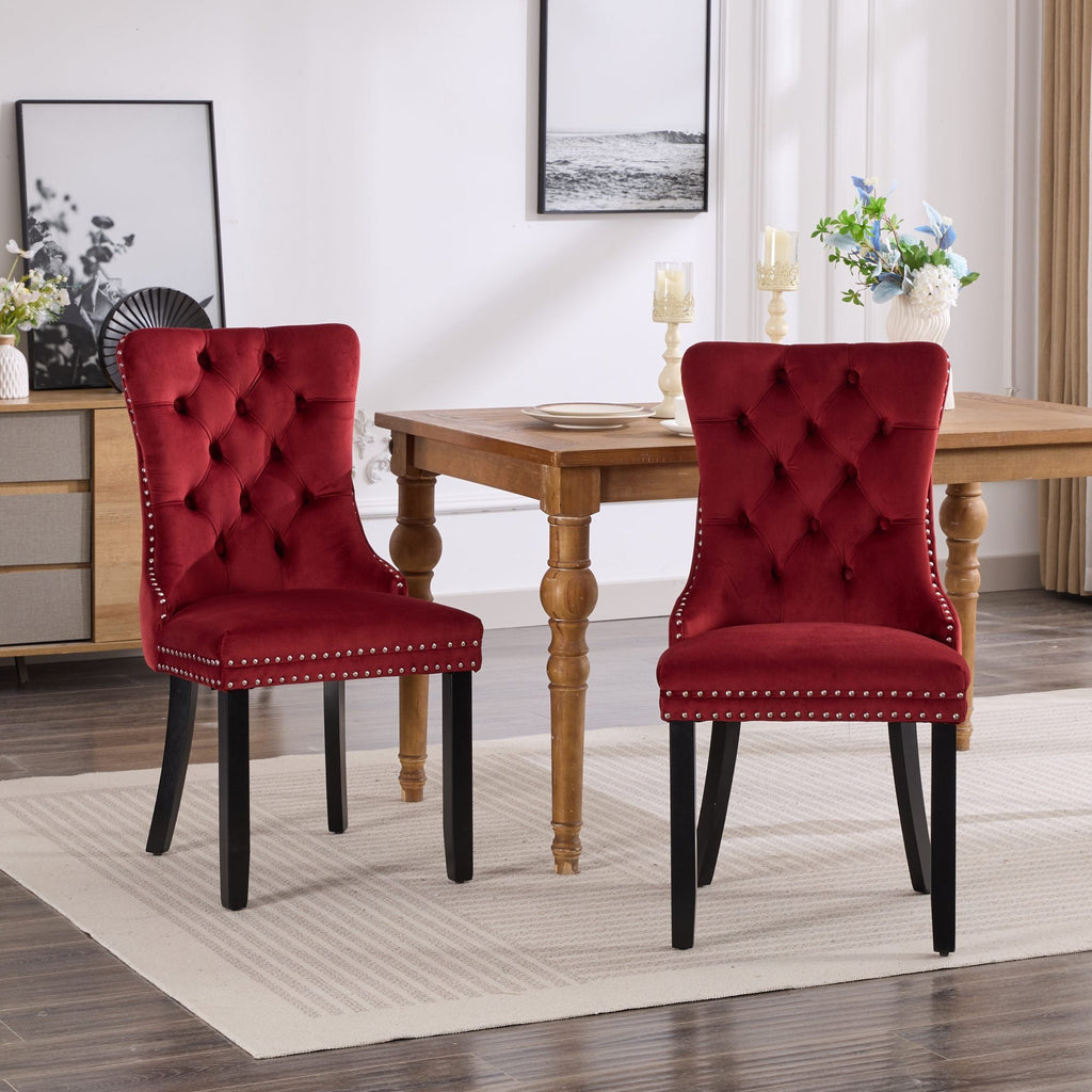 Classic Velvet Dining Chairs (Set of 2)
