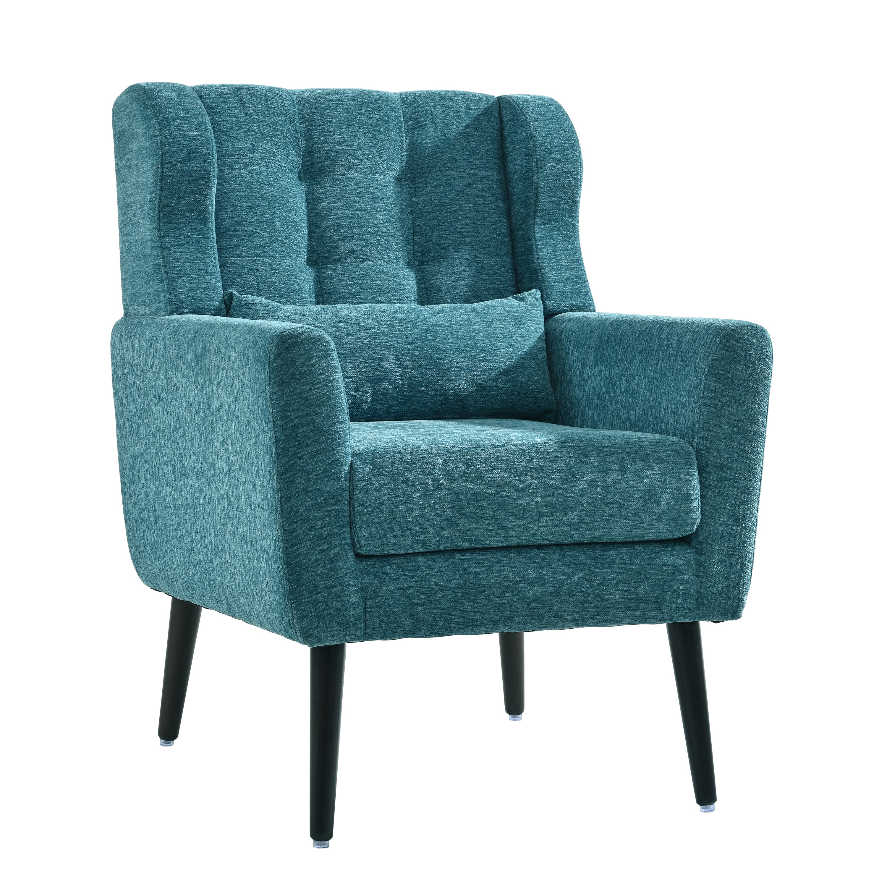 Mid-Century Chenille Accent Chair – Comfy Reading Chair with Lounge Style