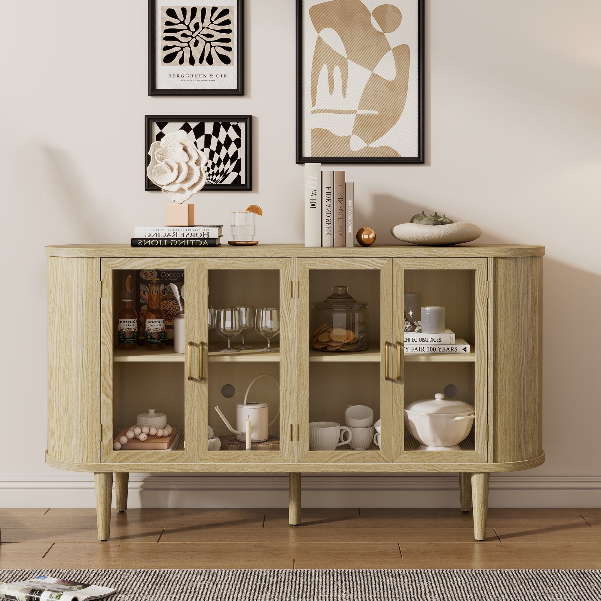 Farmhouse Sideboard Cabinet with Storage
