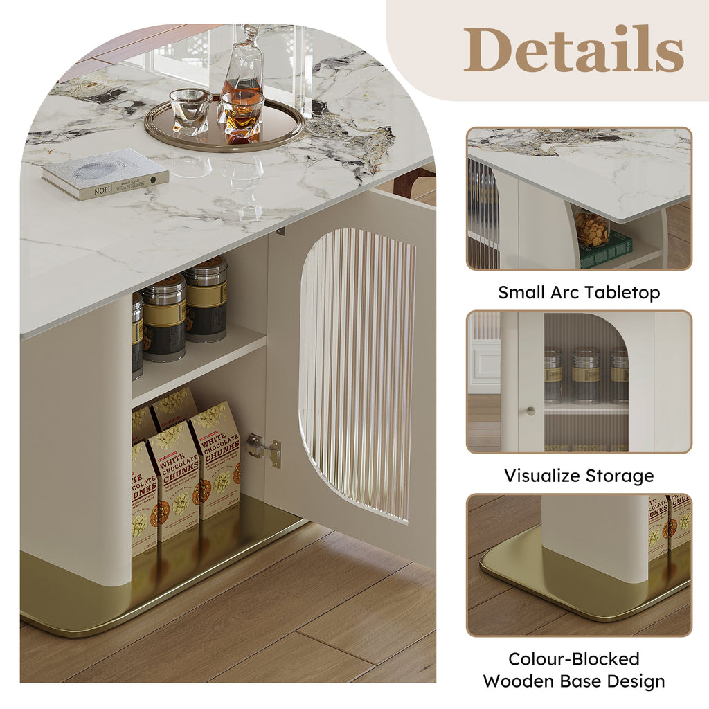 63' Modern Dining Table for 4-6 People
