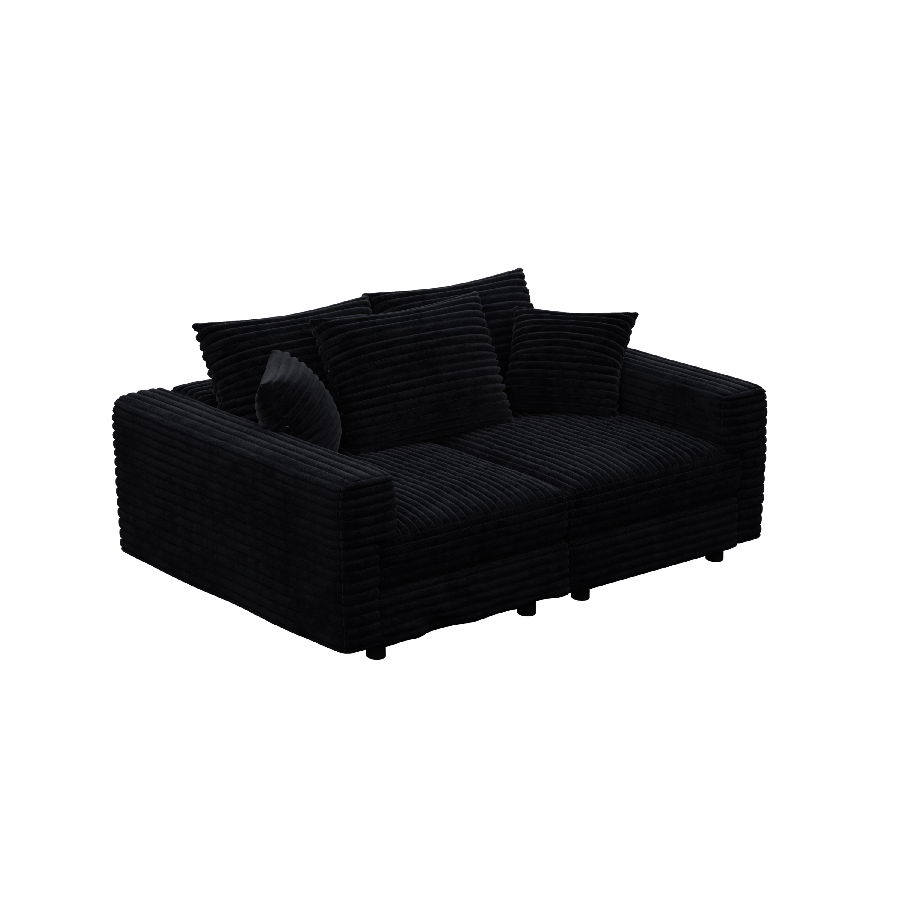 82.7' Modern Comfy Cloud Couch Sofa with Soft Pillows + Ottomans Option