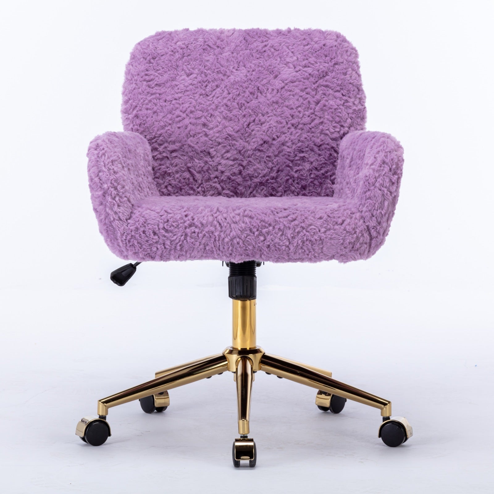 Violet Velve Home Office Chair with Golden Metal Base