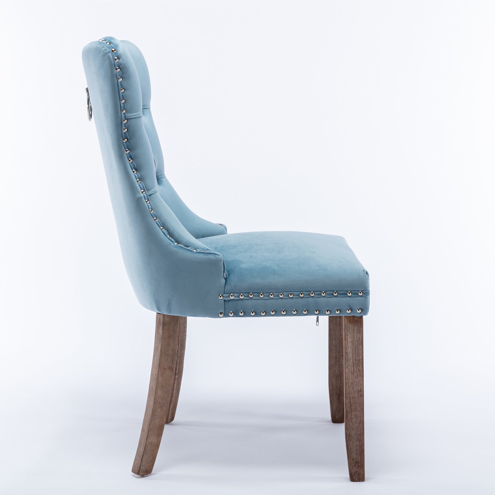 Modern High-end Tufted Solid Wood Velvet Dining Chair(Set of 2)