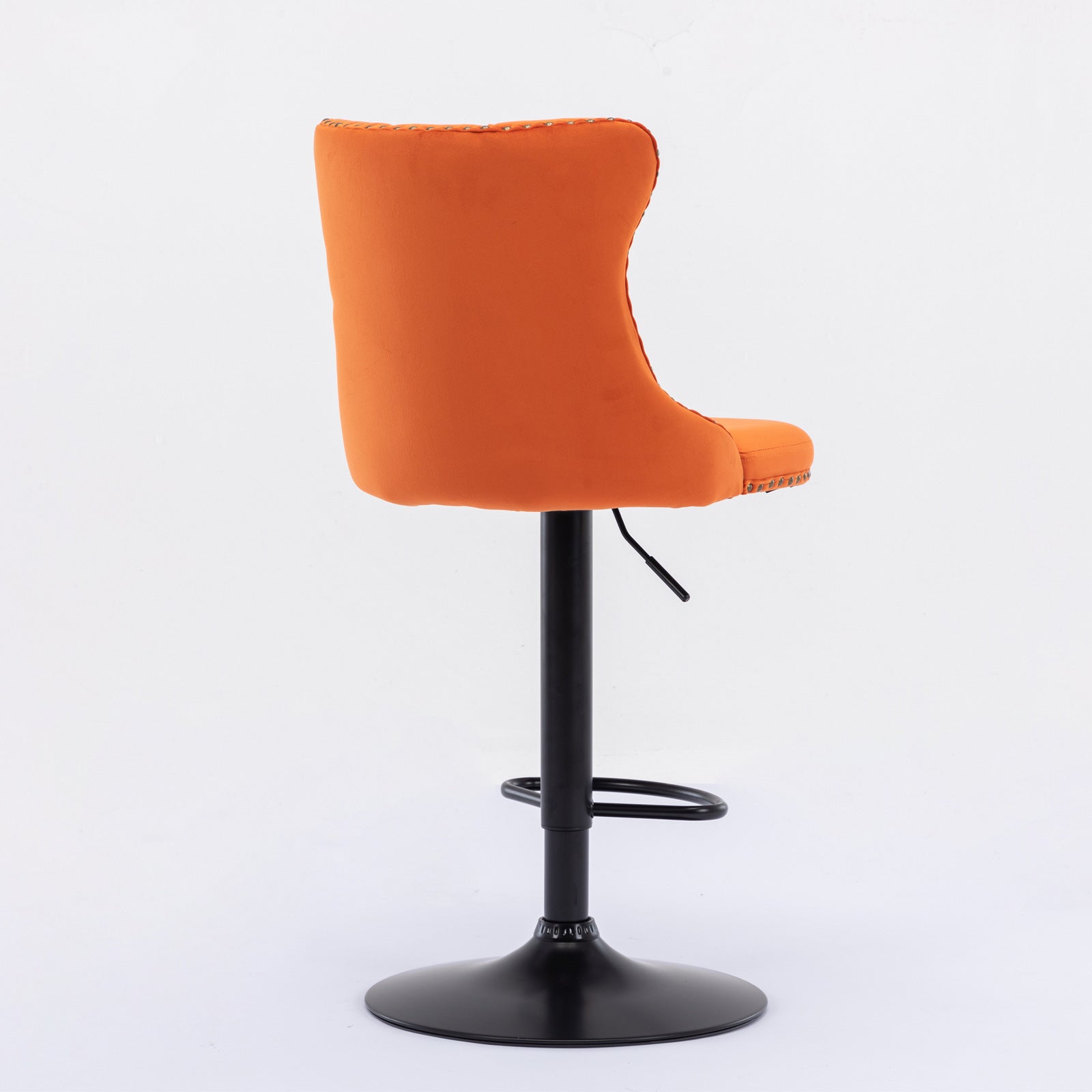 Modern Swivel Velvet Barstools Adjusatble Seat (Set of 2)