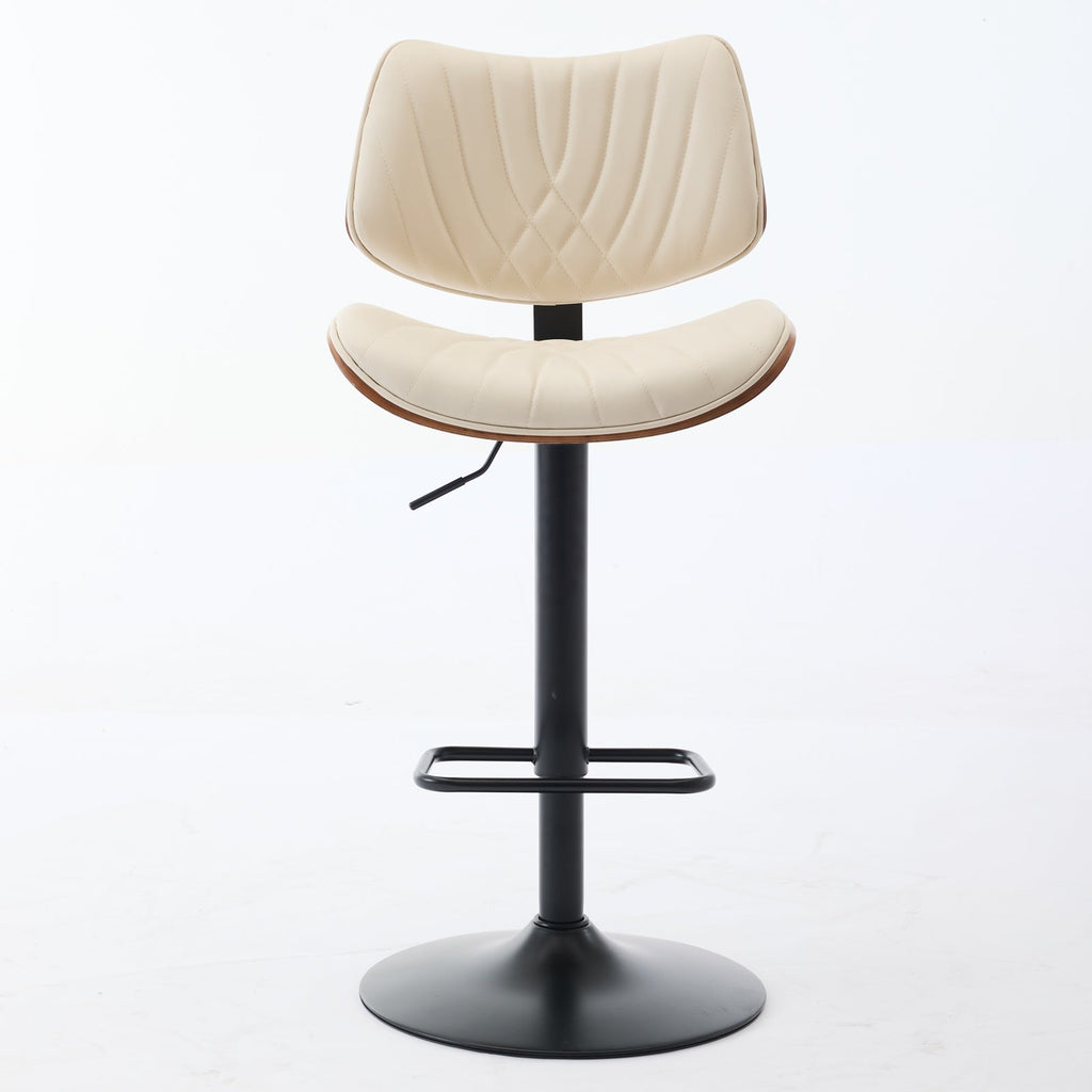 Mid Century Walnut Bentwood Bar Stools (Set of 2)