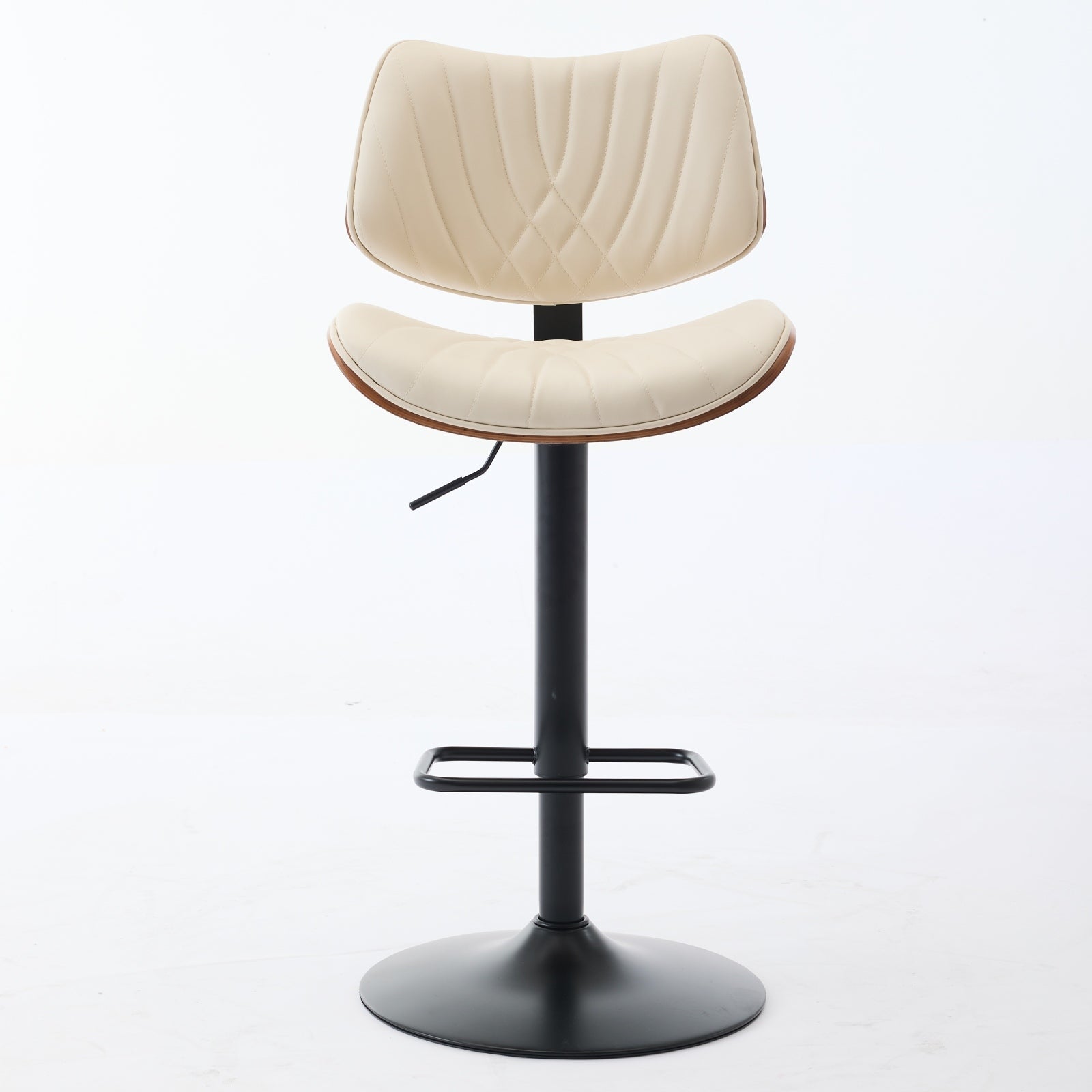 Mid Century Walnut Bentwood Bar Stools (Set of 2)