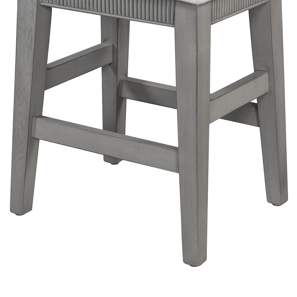 Retro Kitchen Table and Chairs Set with 3 Storage Drawers